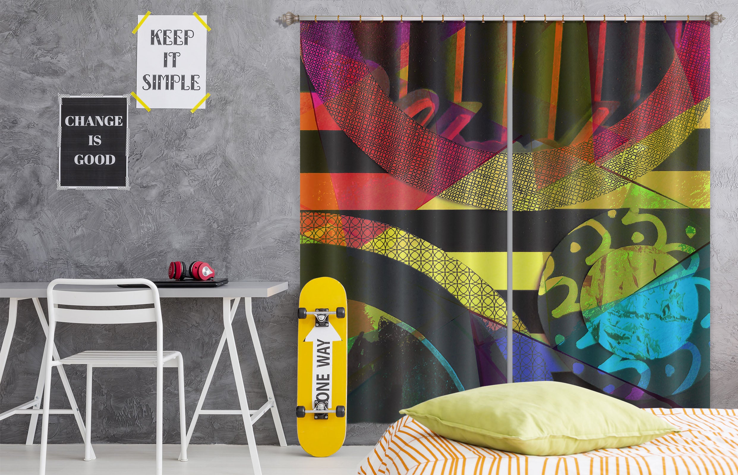 3D Color Pattern 19191 Shandra Smith Curtain Curtains Drapes