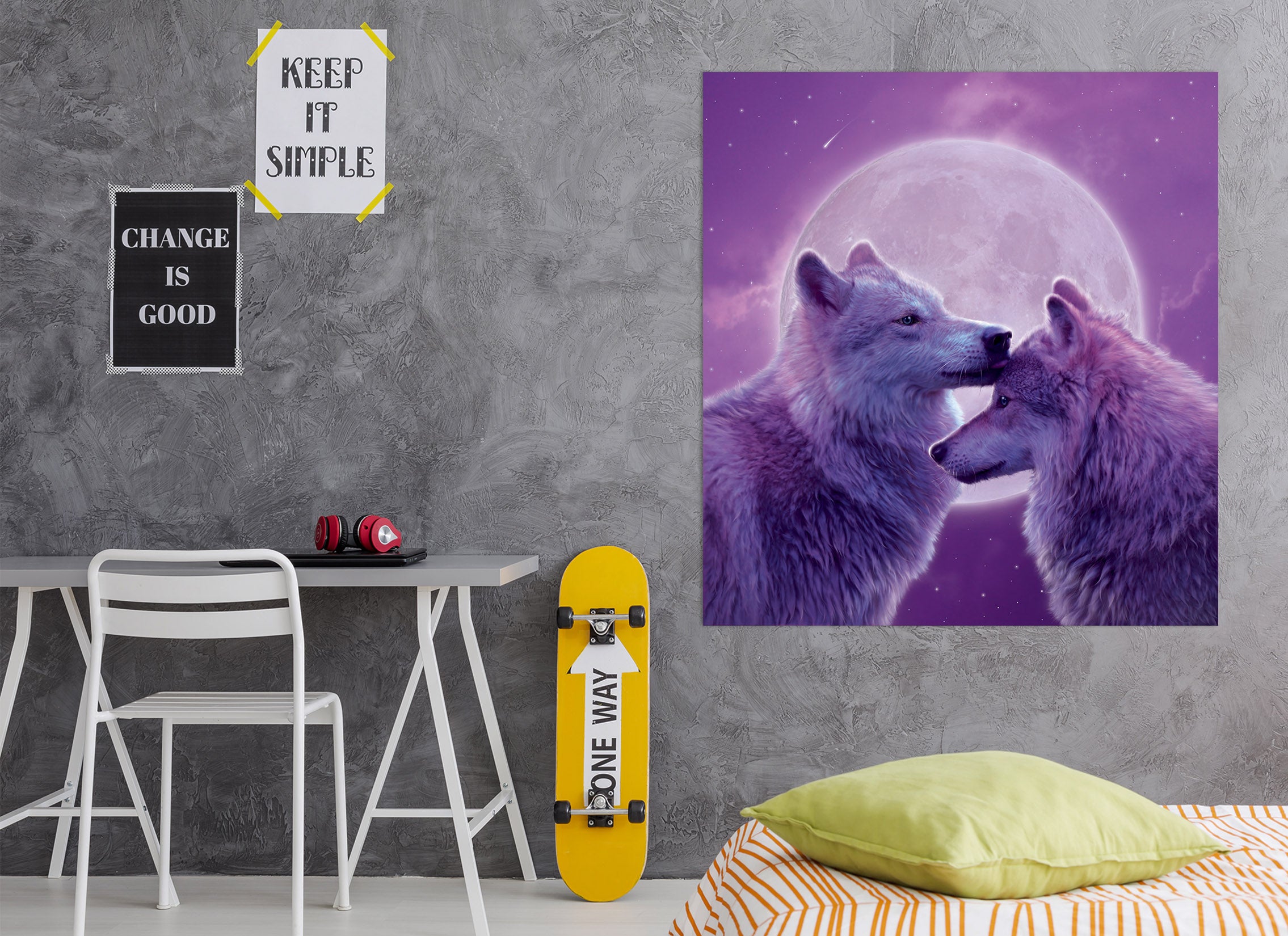3D Loving Wolves 049 Vincent Hie Wall Sticker
