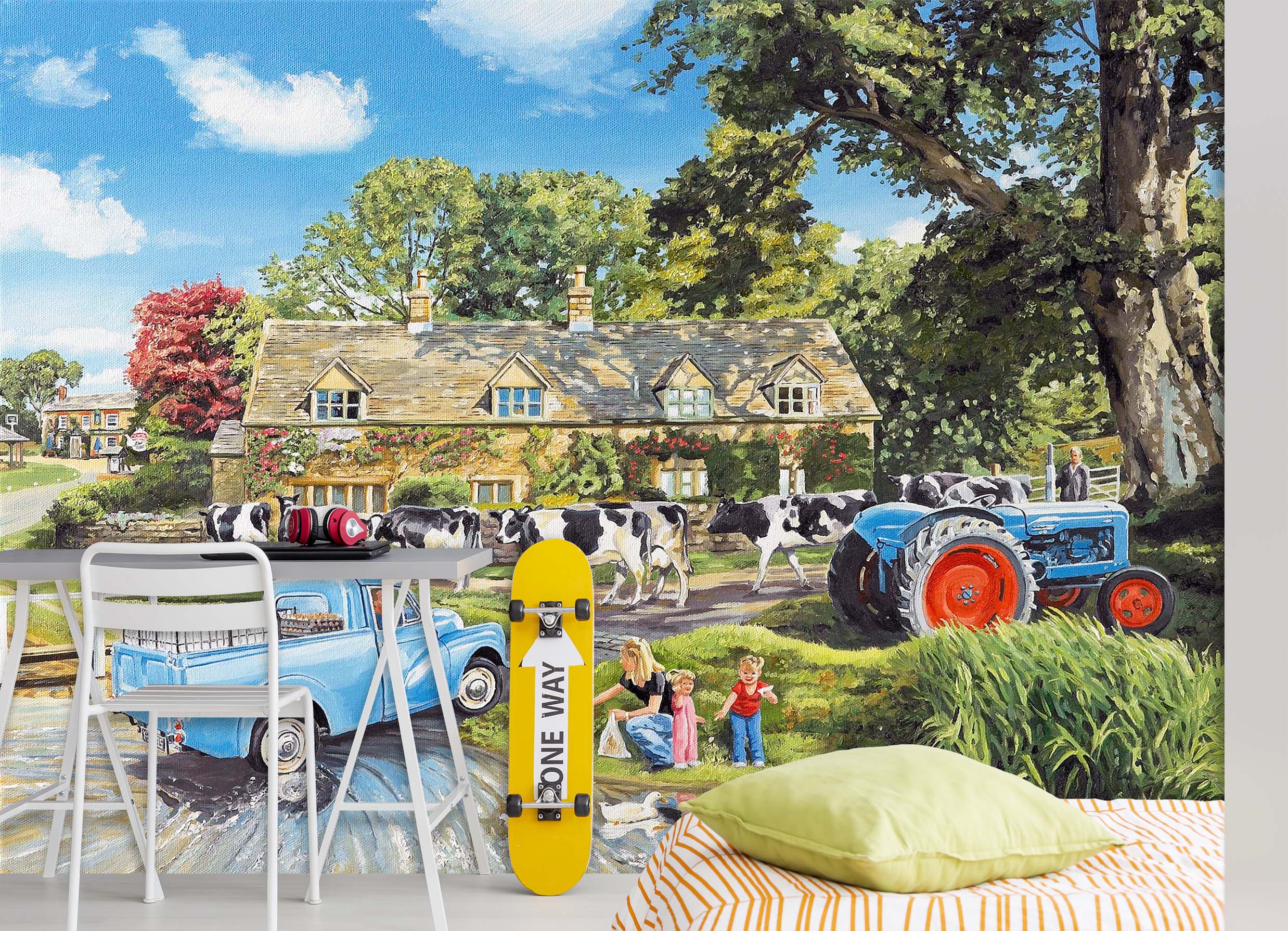 3D Crossing The Ford 1017 Trevor Mitchell Wall Mural Wall Murals