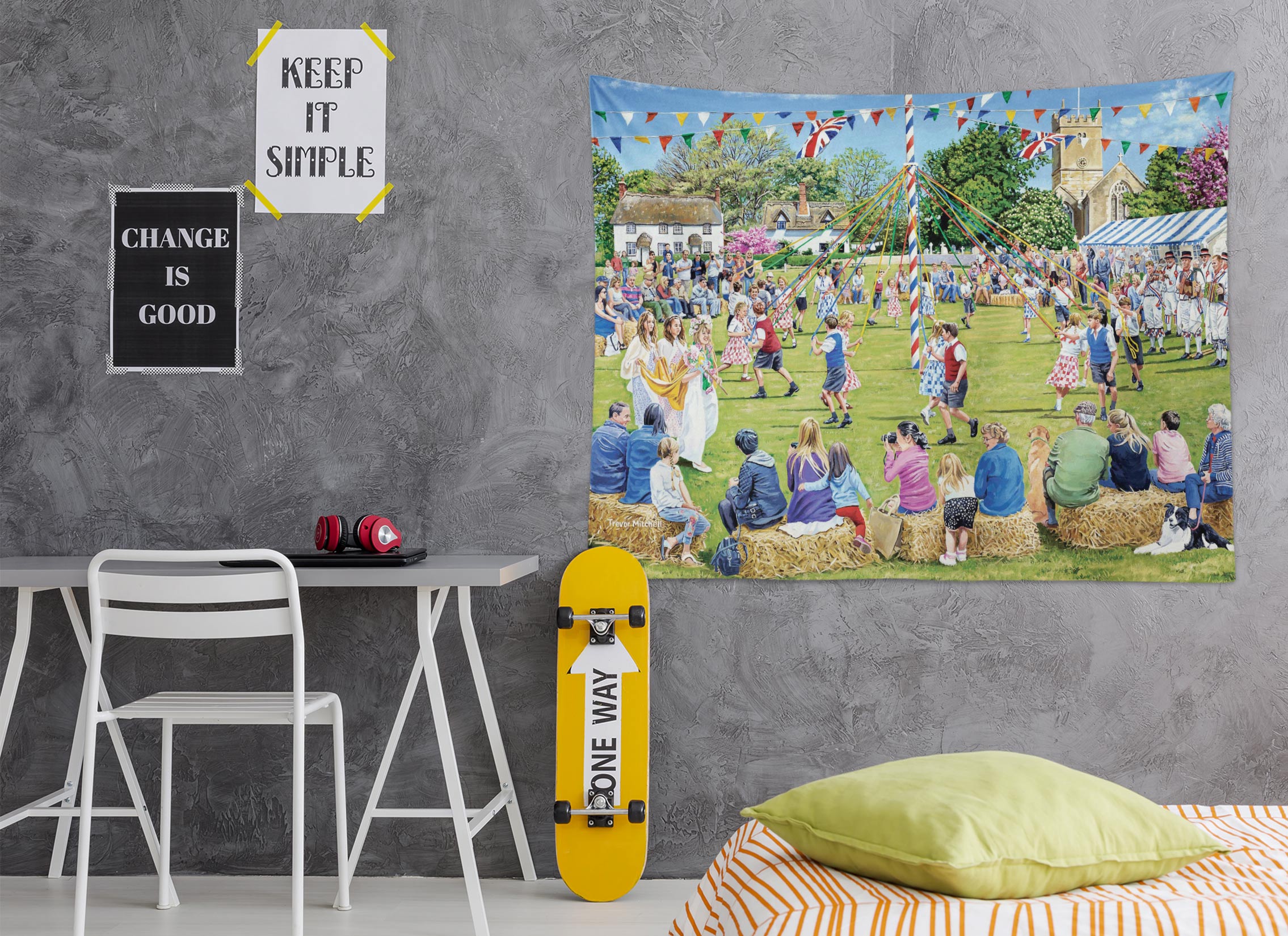 3D Lawn Crowd 11269 Trevor Mitchell Tapestry Hanging Cloth Hang