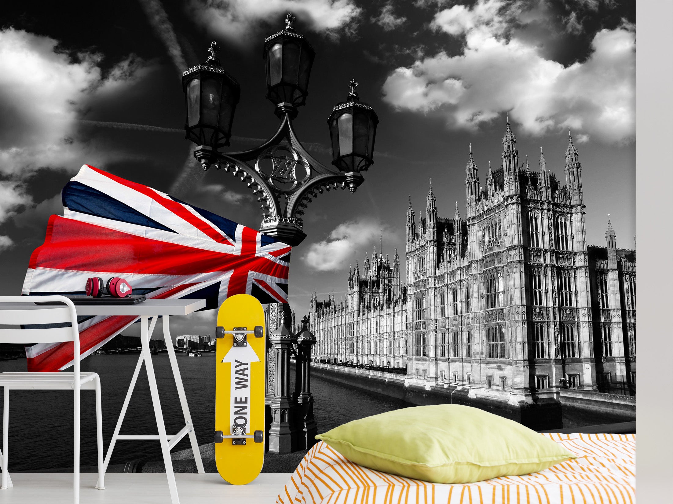 3D National Flag Building 57176 Wall Murals