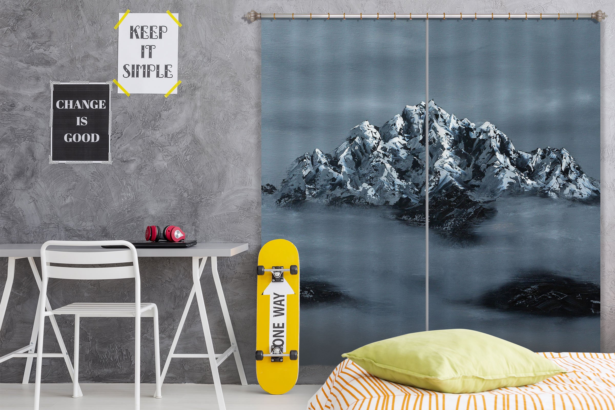3D Snow Mountain 1701 Marina Zotova Curtain Curtains Drapes