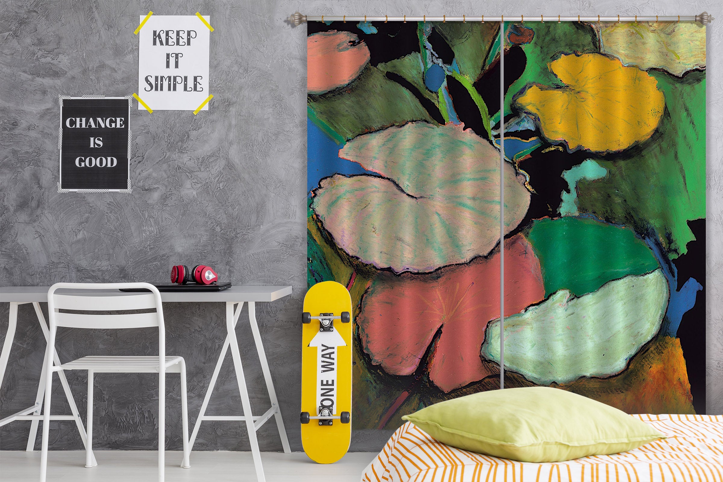 3D Windchime Spring 300 Allan P. Friedlander Curtain Curtains Drapes