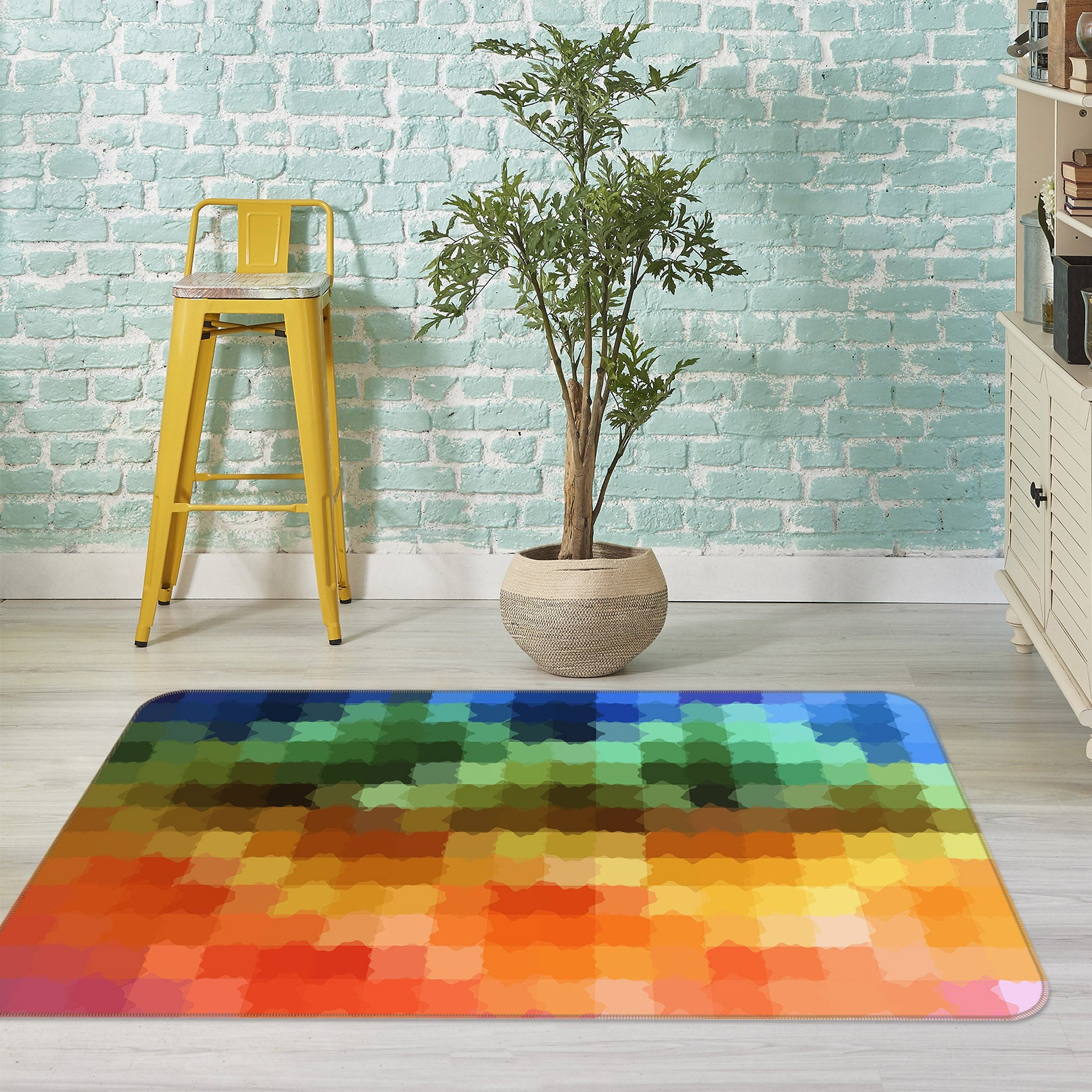 3D Colored Multicultural 71011 Shandra Smith Rug Non Slip Rug Mat