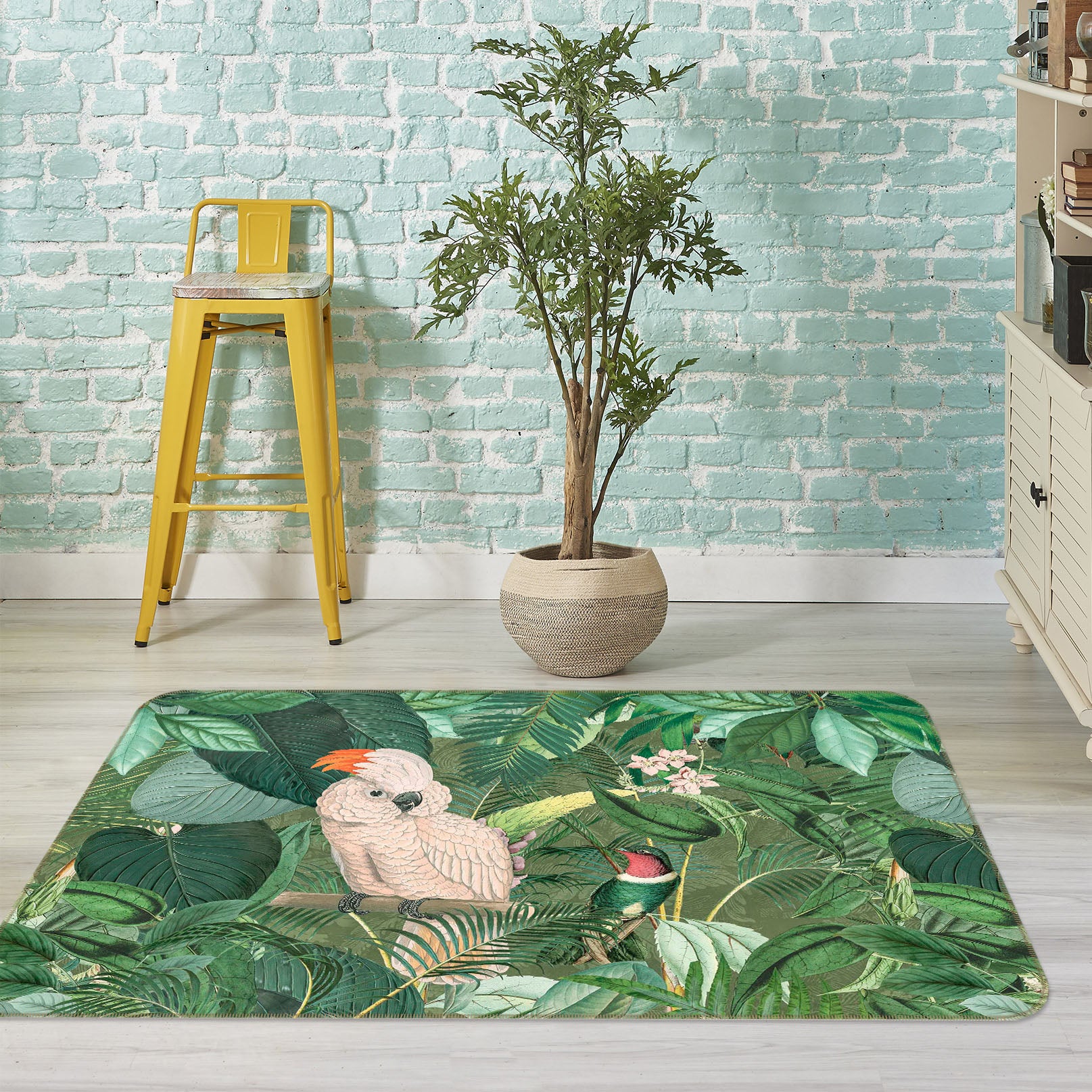 3D Jungle Friends 1026 Andrea haase Rug Non Slip Rug Mat