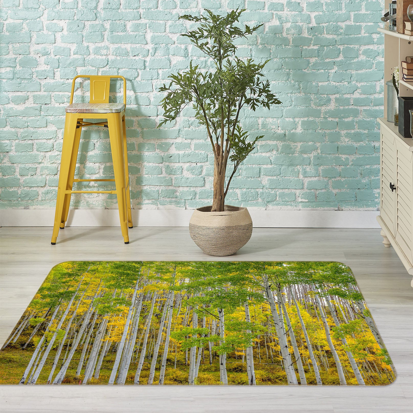 3D Autumn Forest 1158 Marco Carmassi Rug Non Slip Rug Mat
