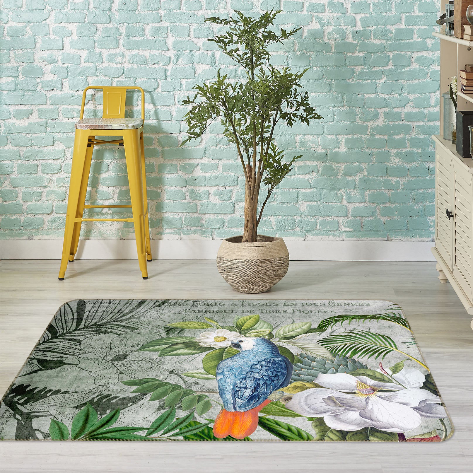 3D Kingdom Of Birds 1035 Andrea haase Rug Non Slip Rug Mat