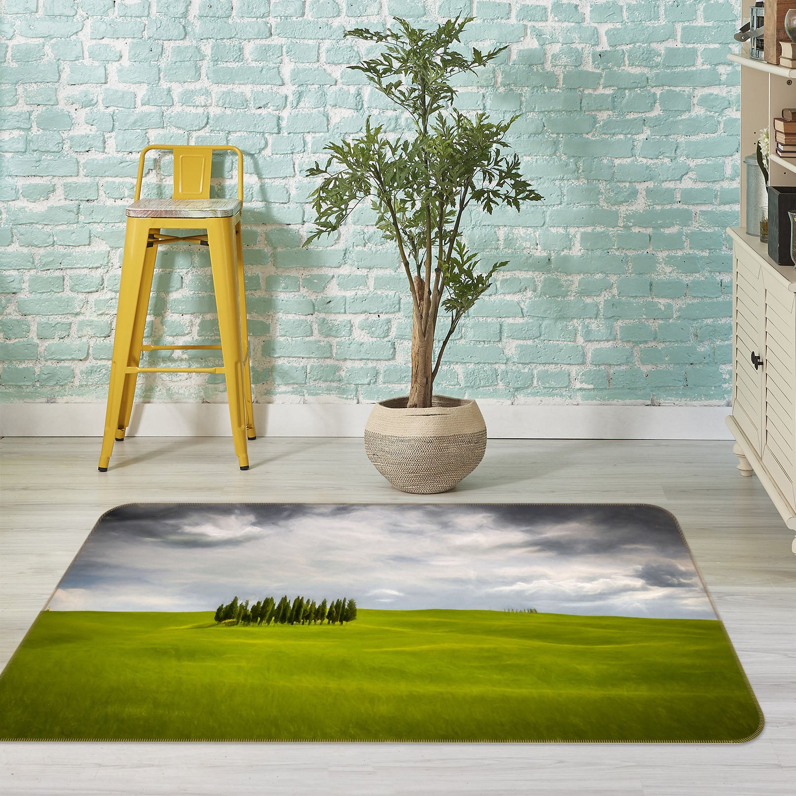 3D Green Grassland 1093 Marco Carmassi Rug Non Slip Rug Mat