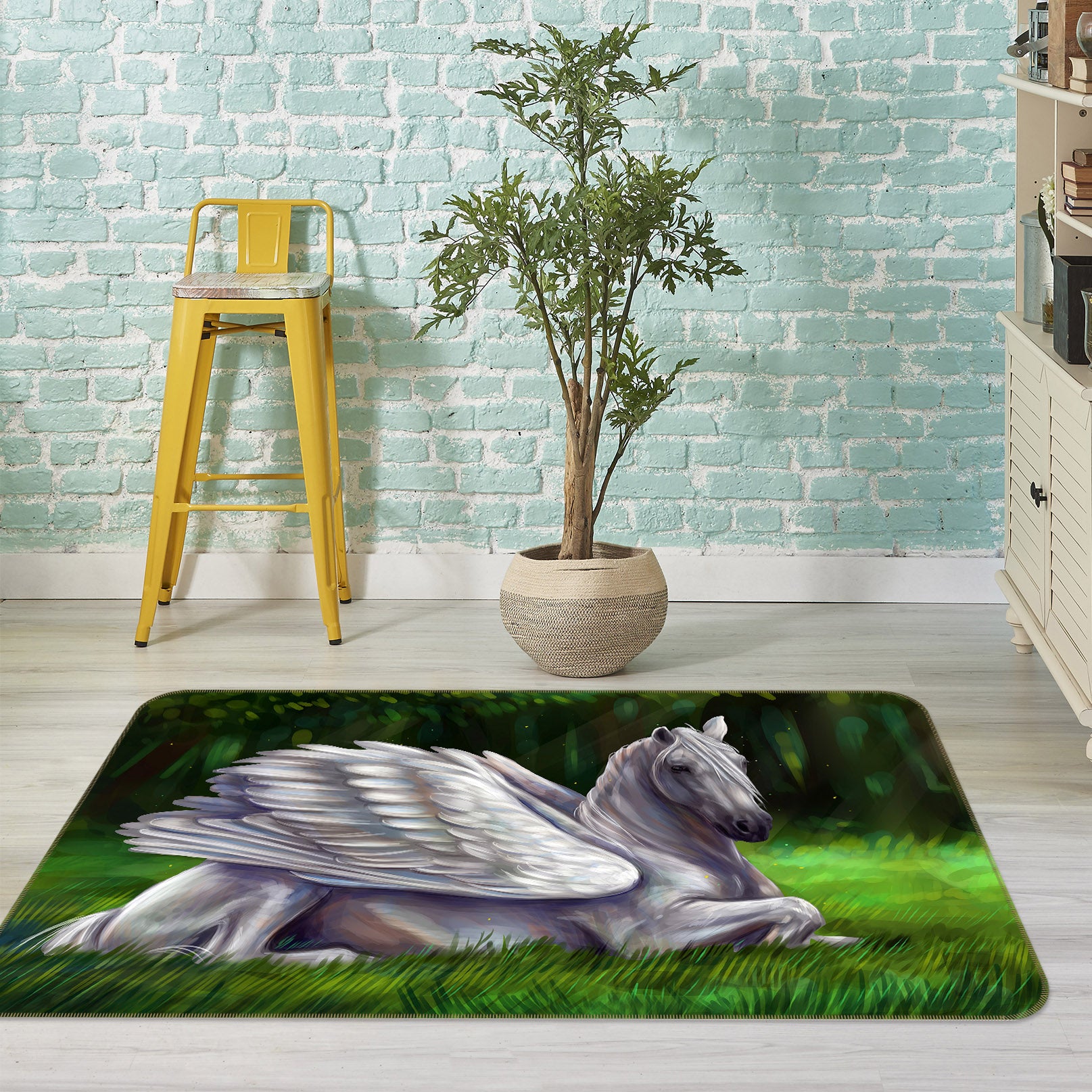 3D Pegasus Lawn 119 Animal Non Slip Rug Mat