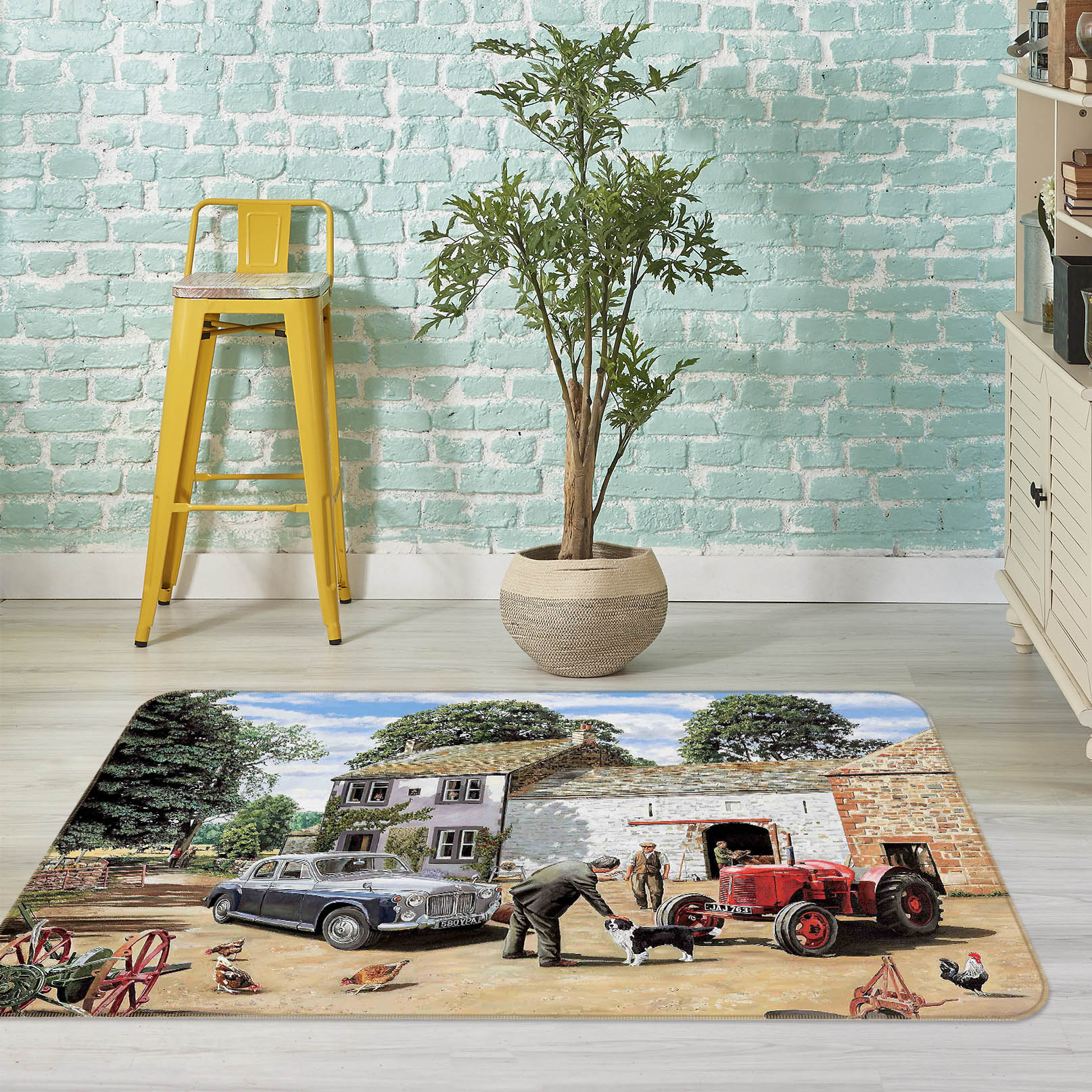 3D Greeting The Vet 1076 Trevor Mitchell Rug Non Slip Rug Mat