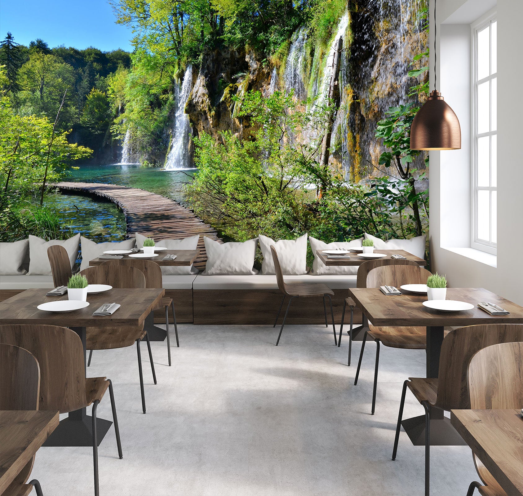 3D Valley The Jungle Water 57161 Wall Murals