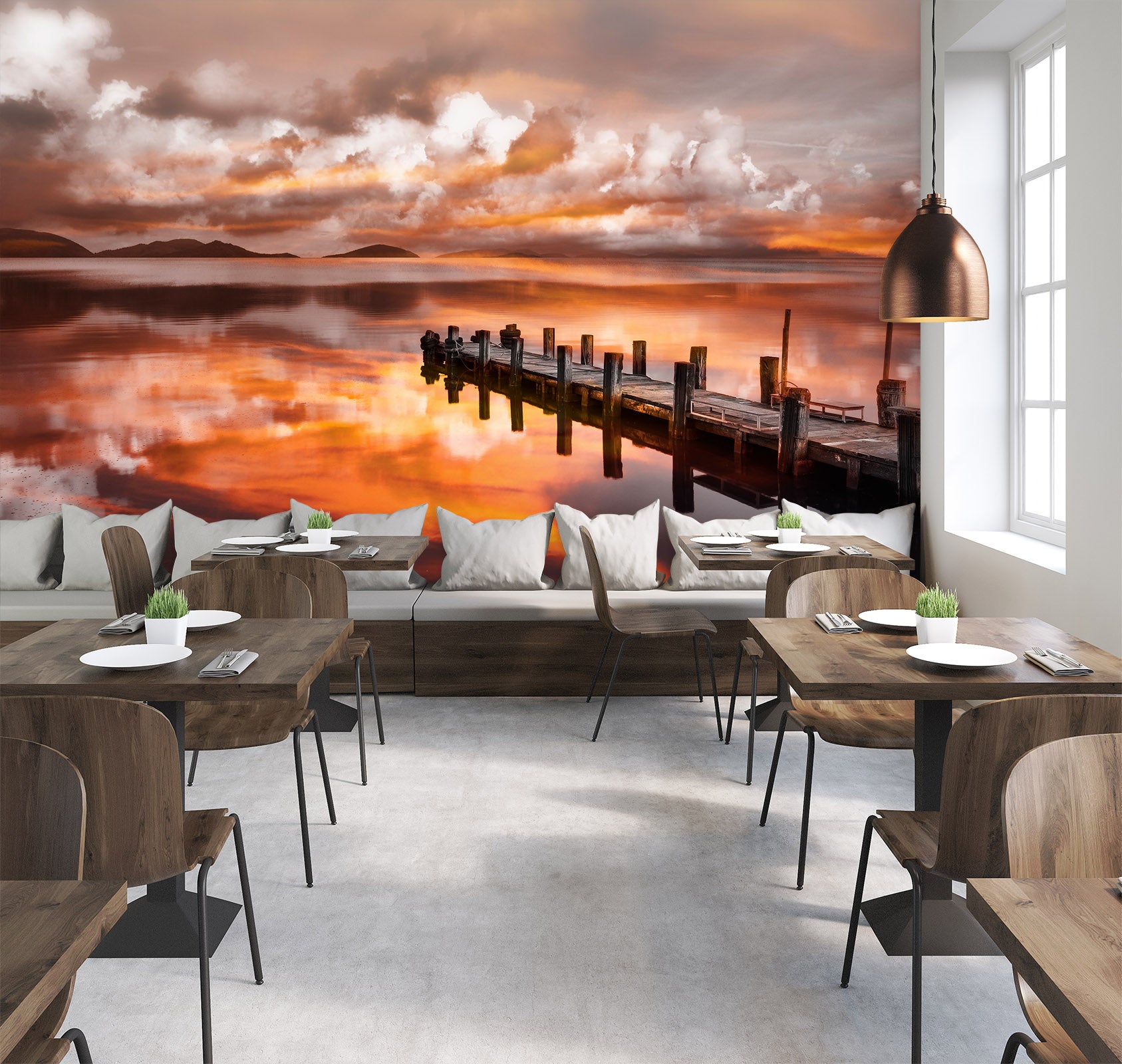 3D Red Sky 1433 Marco Carmassi Wall Mural Wall Murals