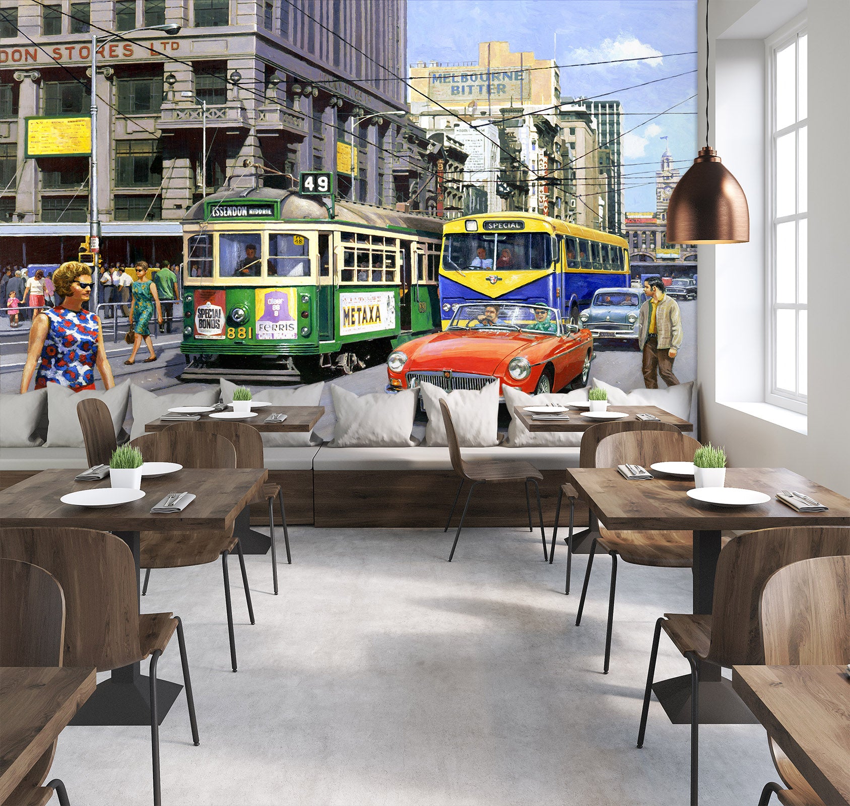 3D Street Bus 123 Kevin Walsh Wall Mural Wall Murals