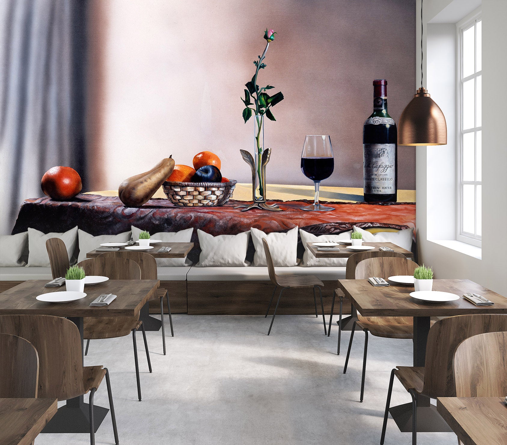 3D Red Wine Fruit 11113 Matthew Holden Bates Wall Mural Wall Murals