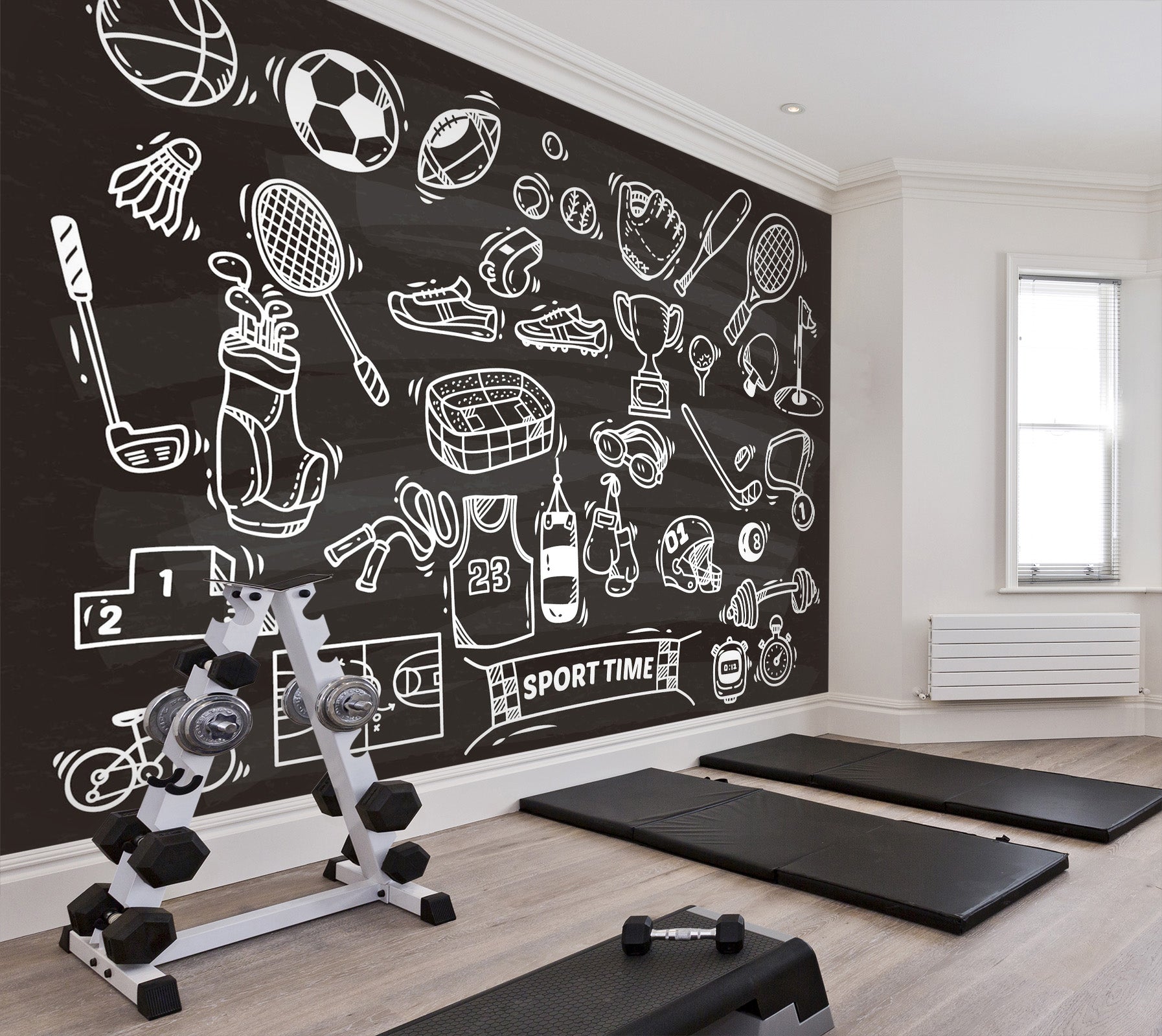 3D Fitness Equipment 264 Wall Murals
