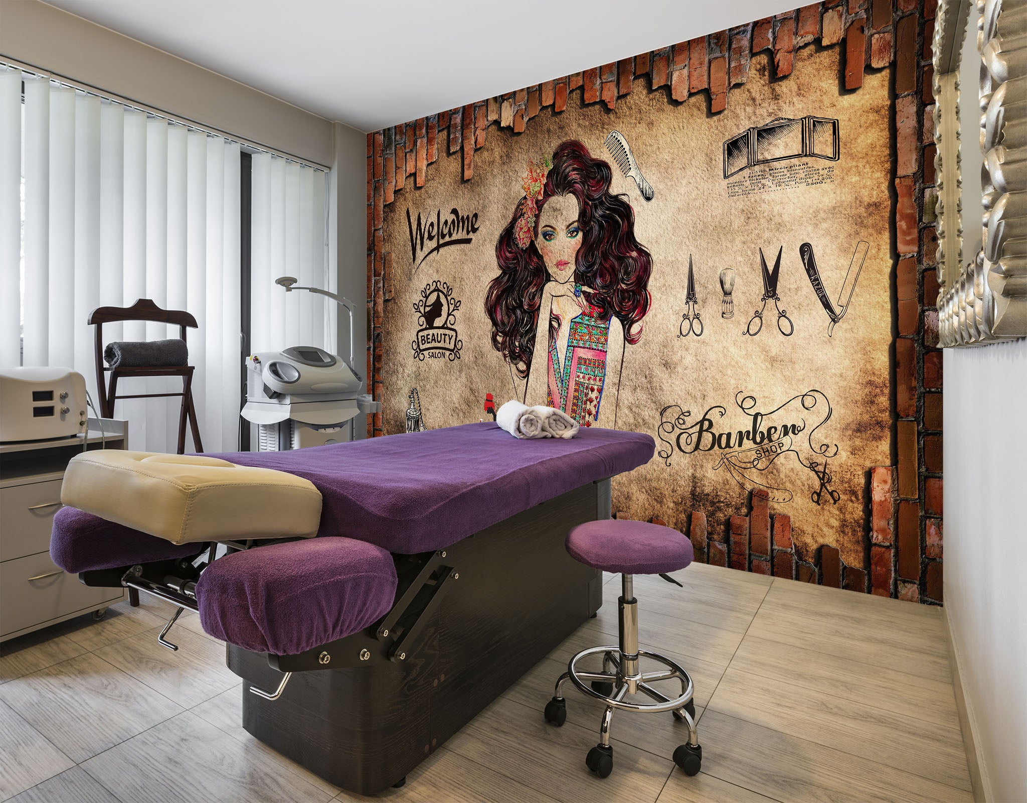 3D Smiling Girl 040 Wall Murals