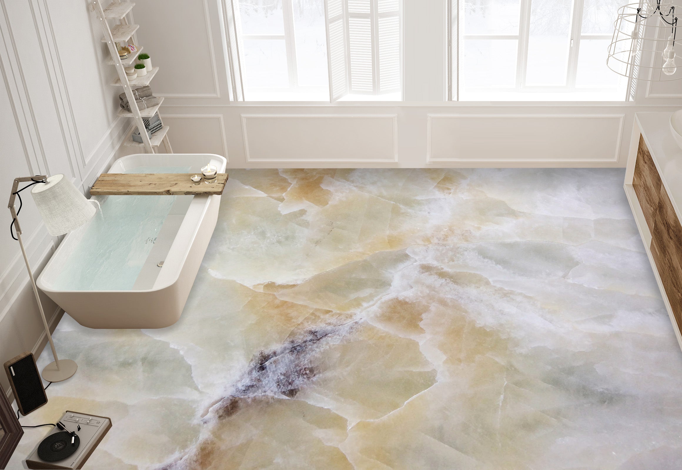 3D Premium Jade Texture 554 Floor Mural  Wallpaper Murals Rug & Mat Print Epoxy waterproof bath floor