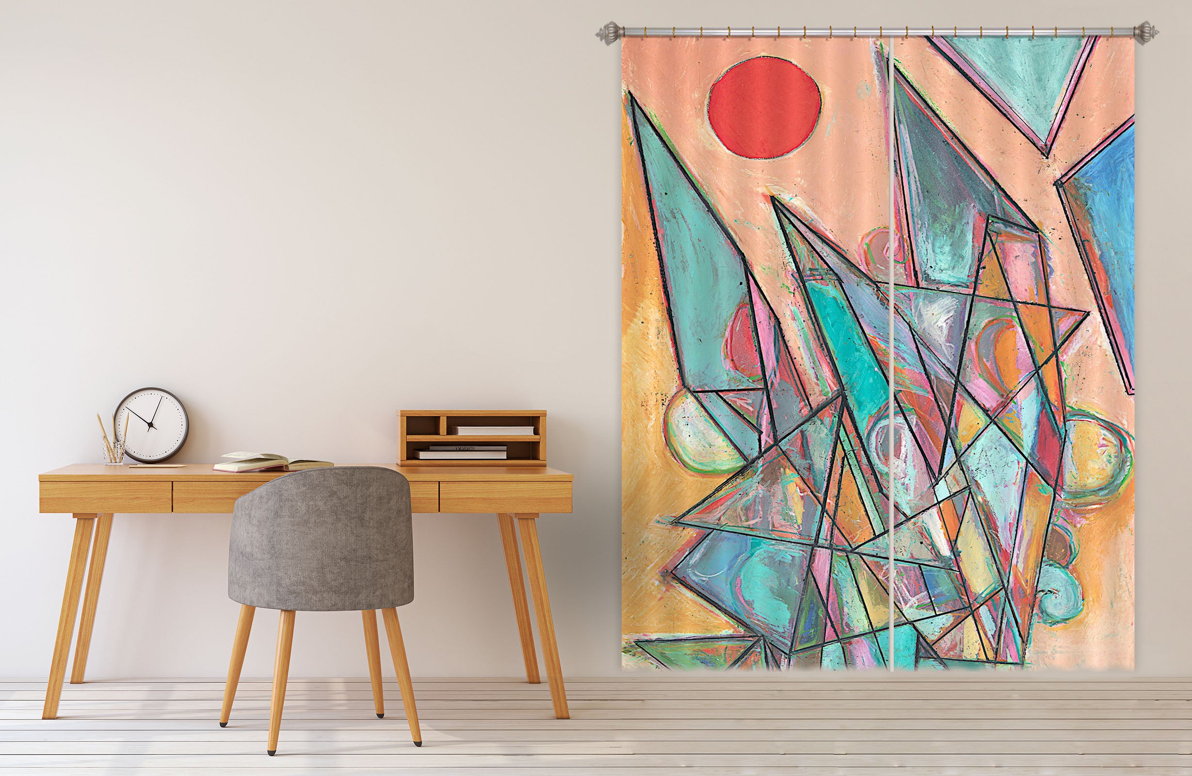 3D Color Painting 115 Allan P. Friedlander Curtain Curtains Drapes