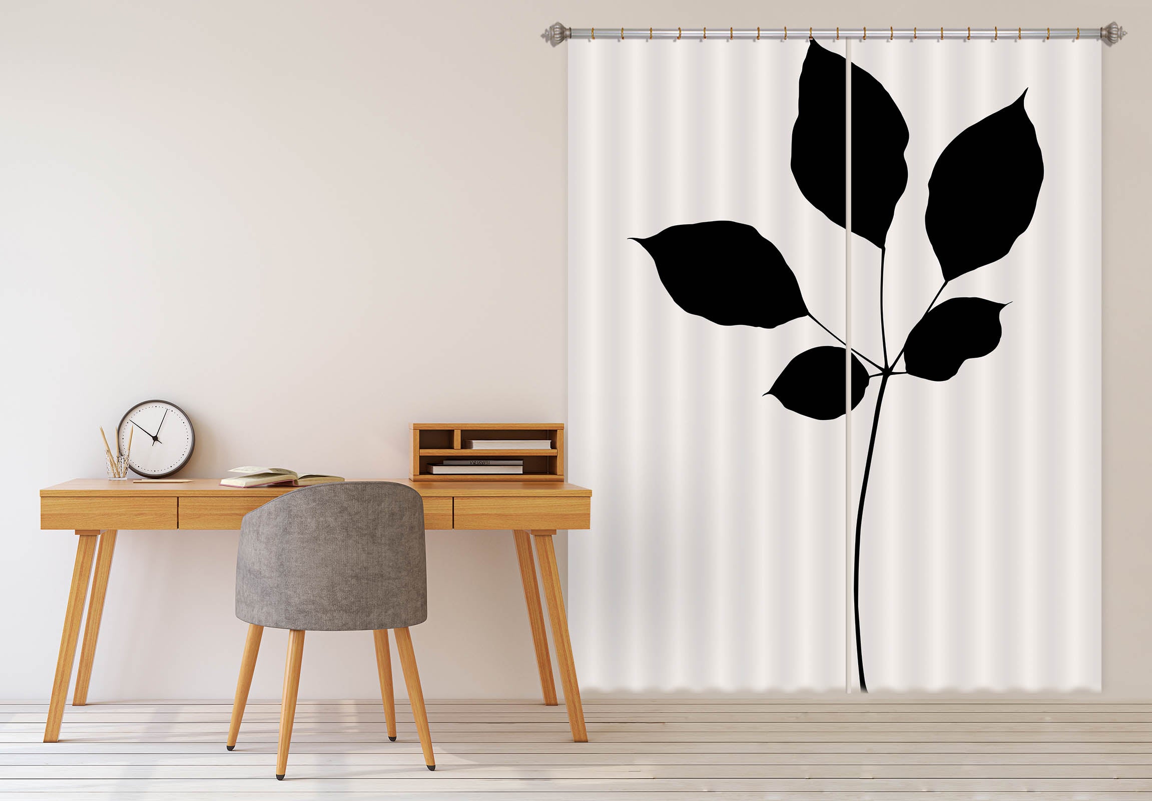 3D Swaying Leaves 1080 Boris Draschoff Curtain Curtains Drapes