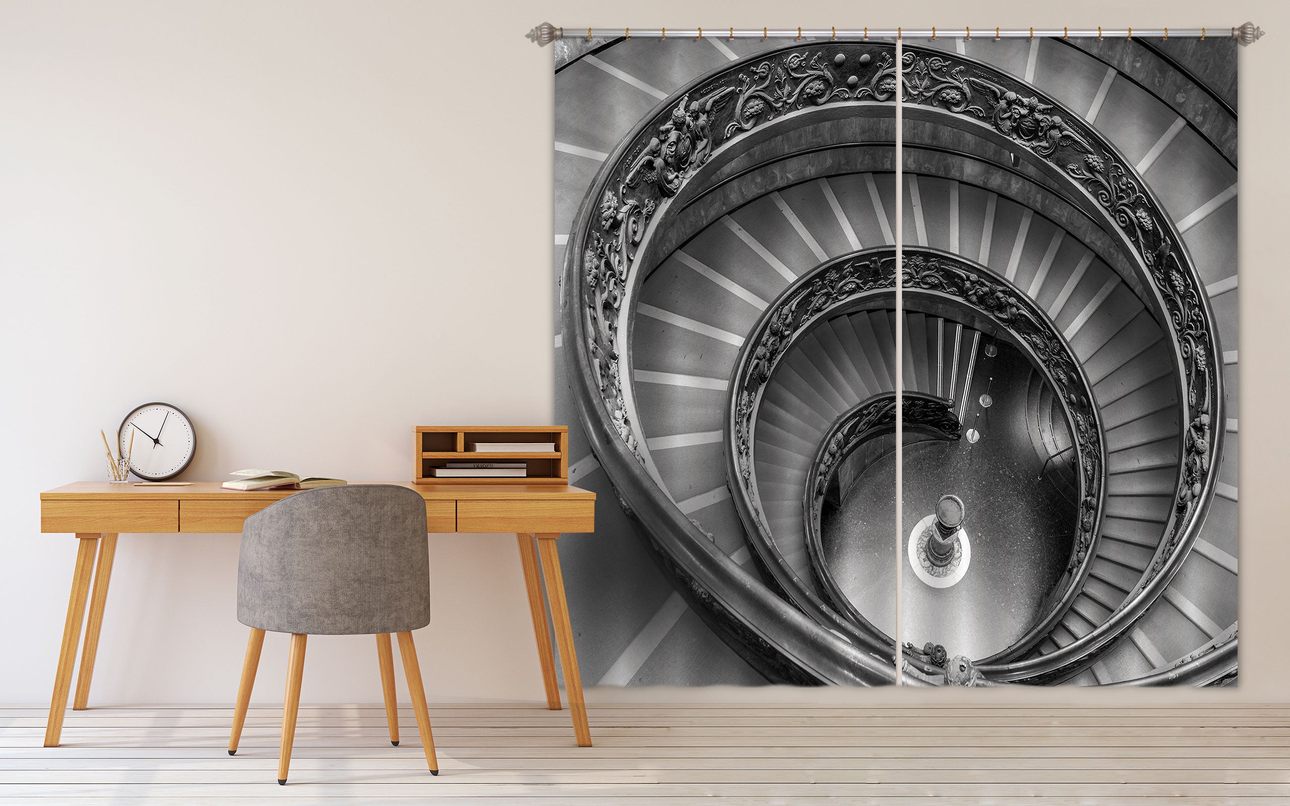 3D Spiral Staircase 027 Assaf Frank Curtain Curtains Drapes