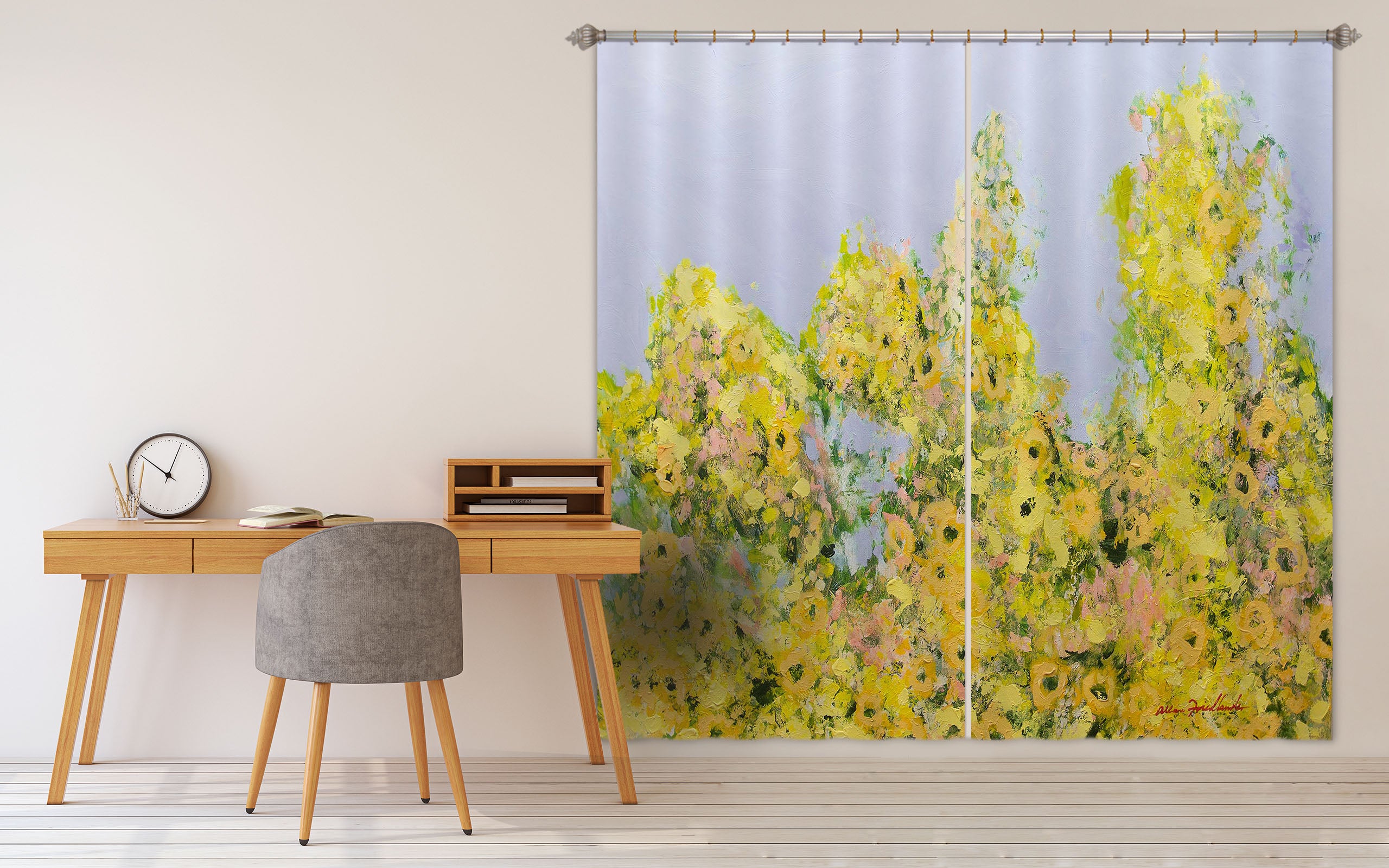 3D Canola Flower 268 Allan P. Friedlander Curtain Curtains Drapes
