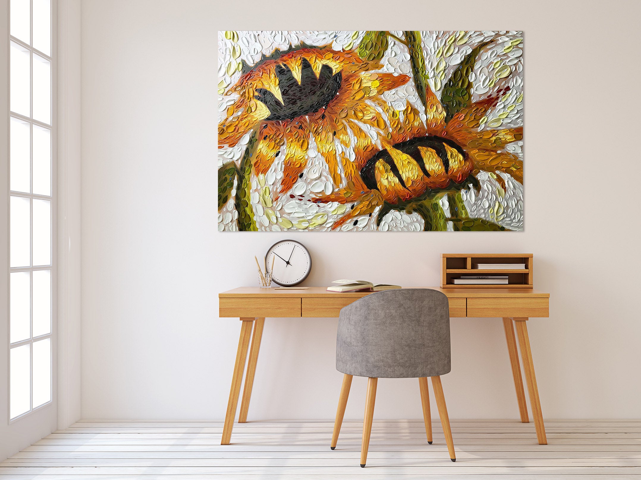 3D Sunflower 027 Dena Tollefson Wall Sticker