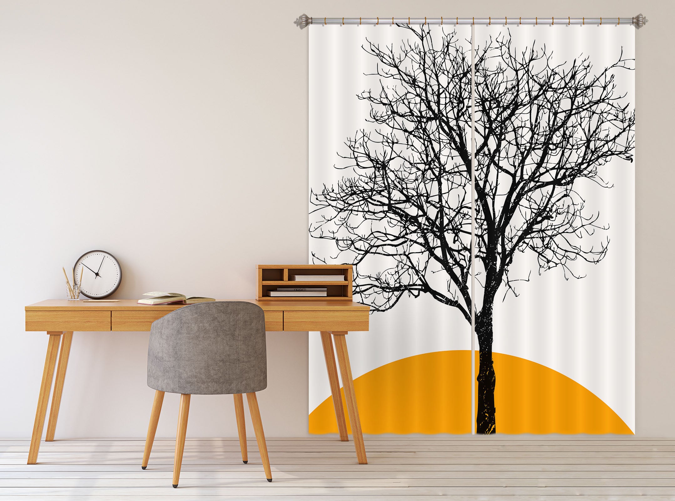 3D Dead Tree 1120 Boris Draschoff Curtain Curtains Drapes