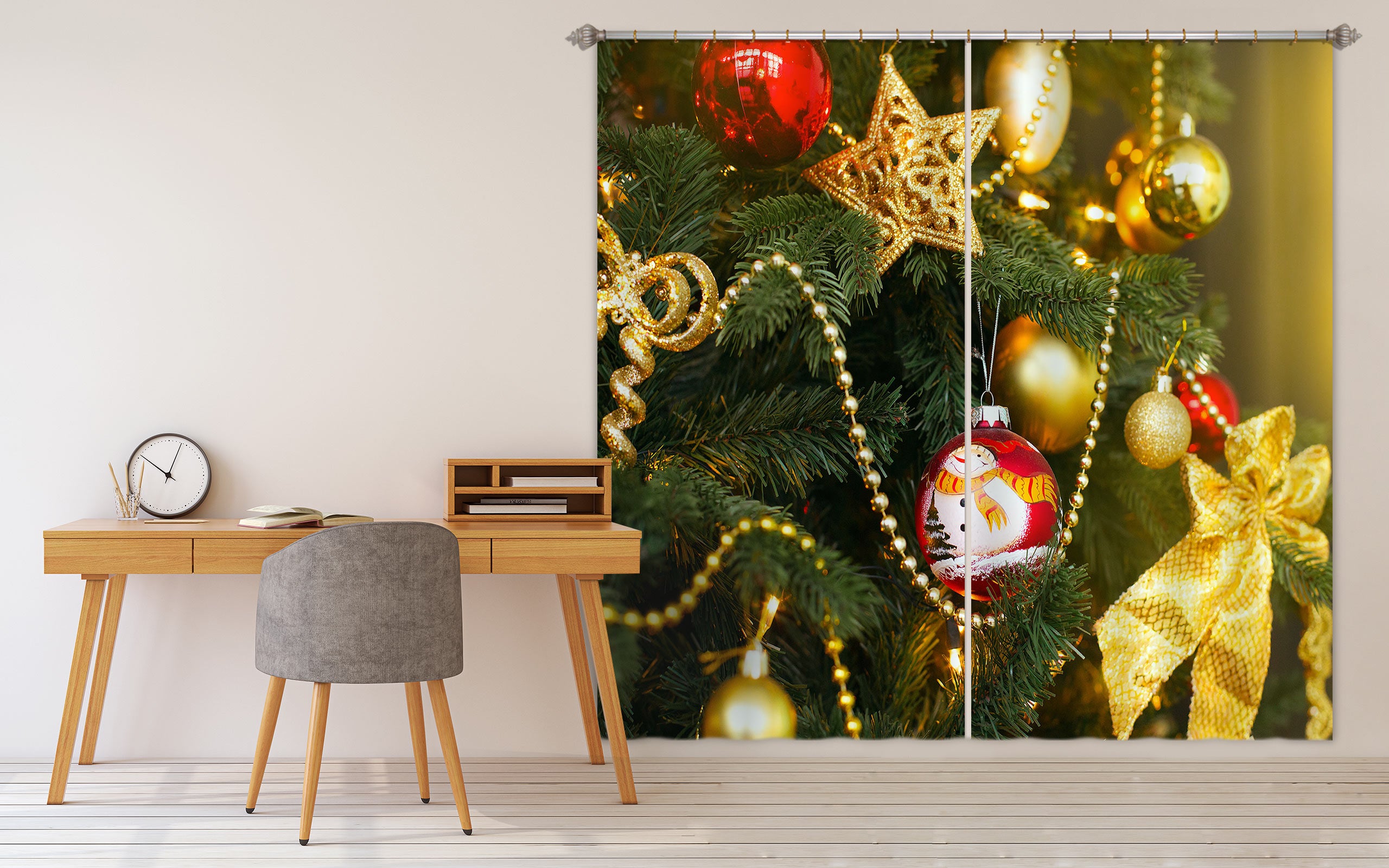 3D Tree Pendant 53092 Christmas Curtains Drapes Xmas