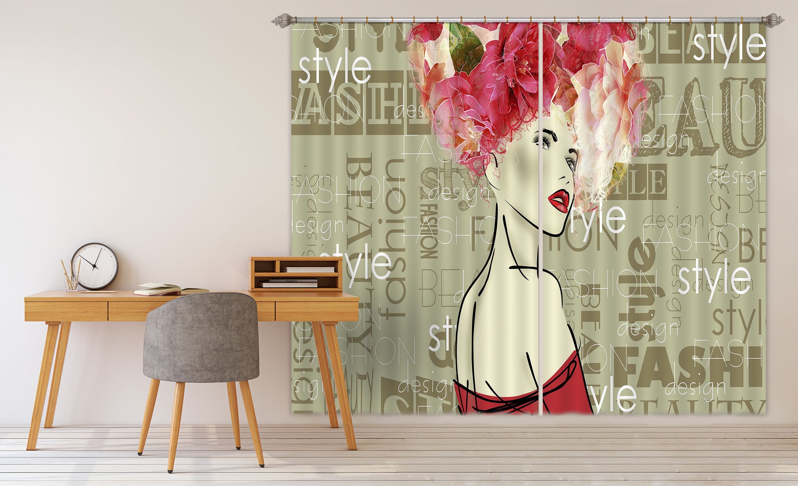 3D Aristocratic Girl 783 Curtains Drapes Wallpaper AJ Wallpaper 