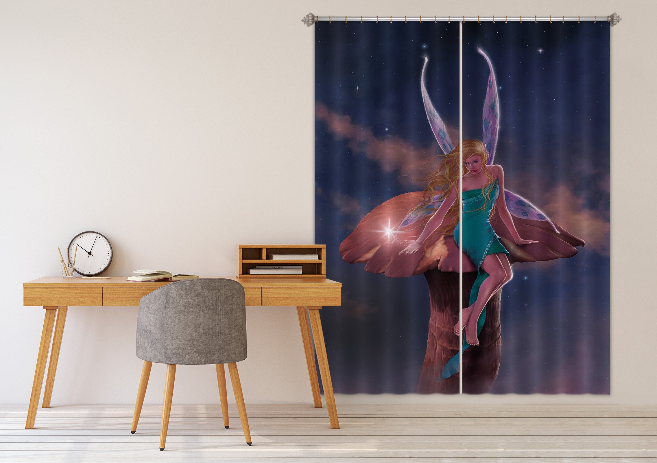 3D A Fairy's Wish 003 Vincent Hie Curtain Curtains Drapes Wallpaper AJ Wallpaper 