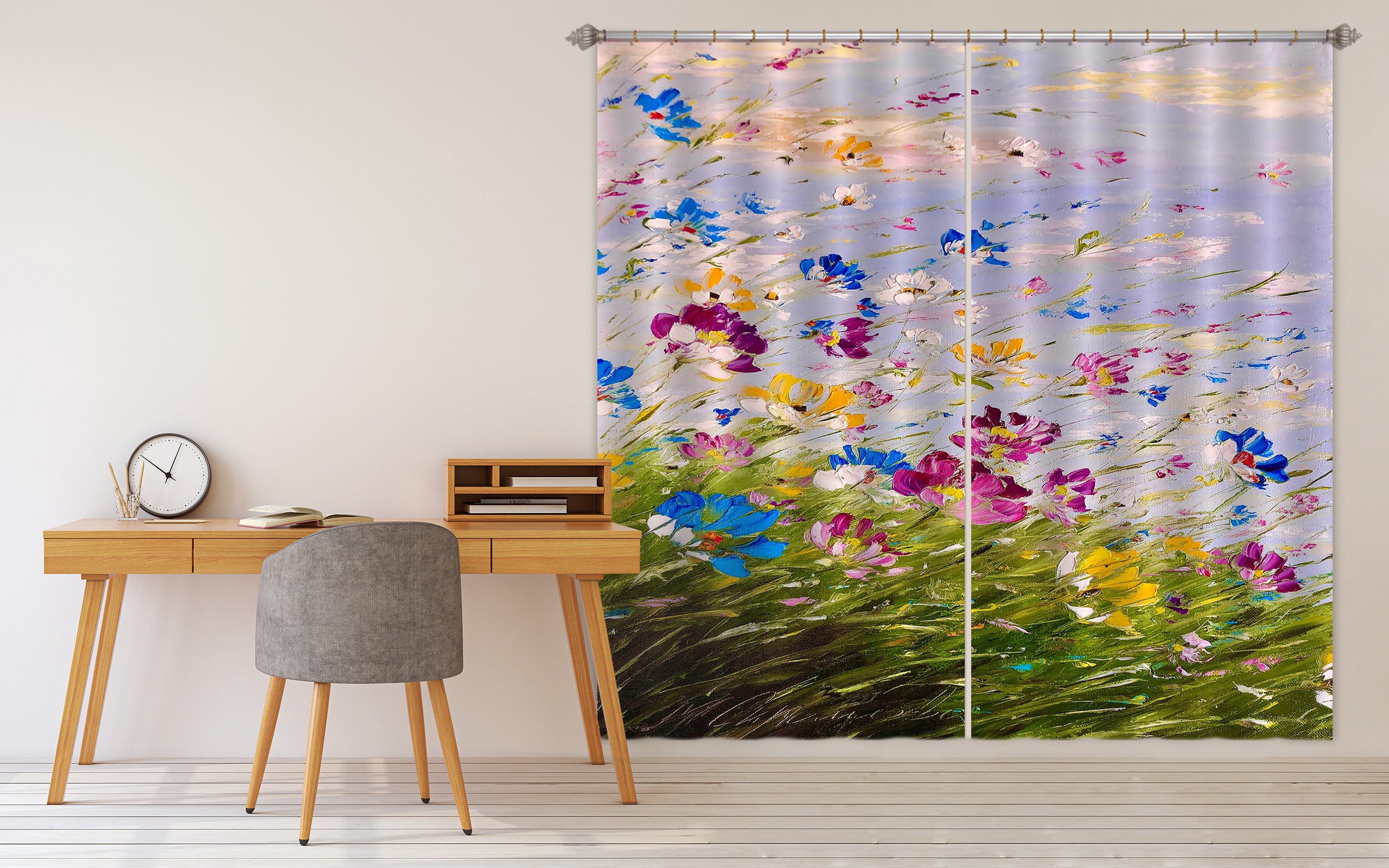 3D Beautiful Petals 388 Skromova Marina Curtain Curtains Drapes