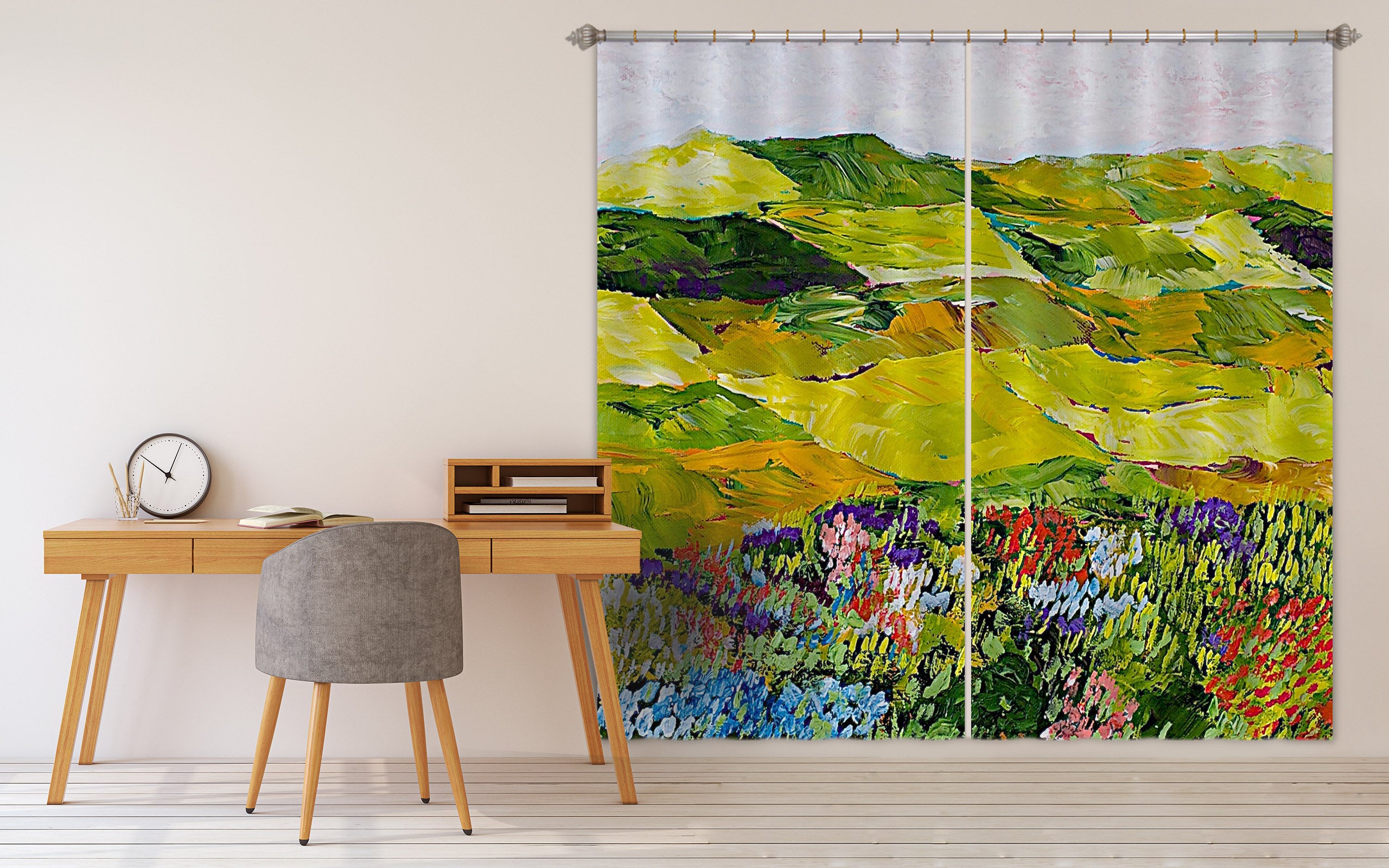 3D Small Hill 172 Allan P. Friedlander Curtain Curtains Drapes