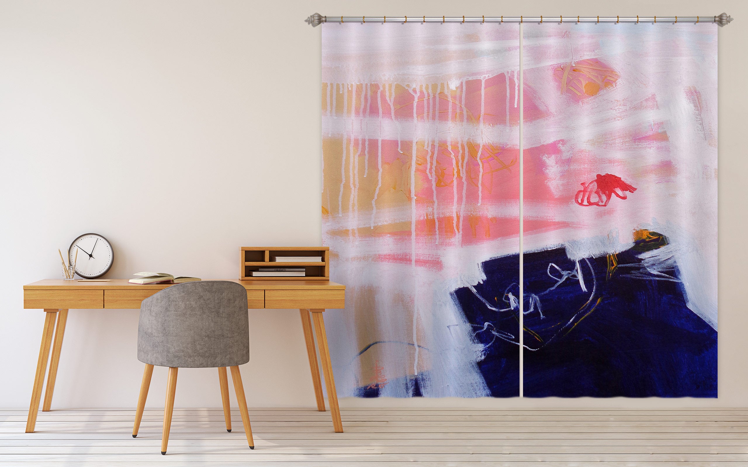 3D Paint Watercolor 2412 Misako Chida Curtain Curtains Drapes