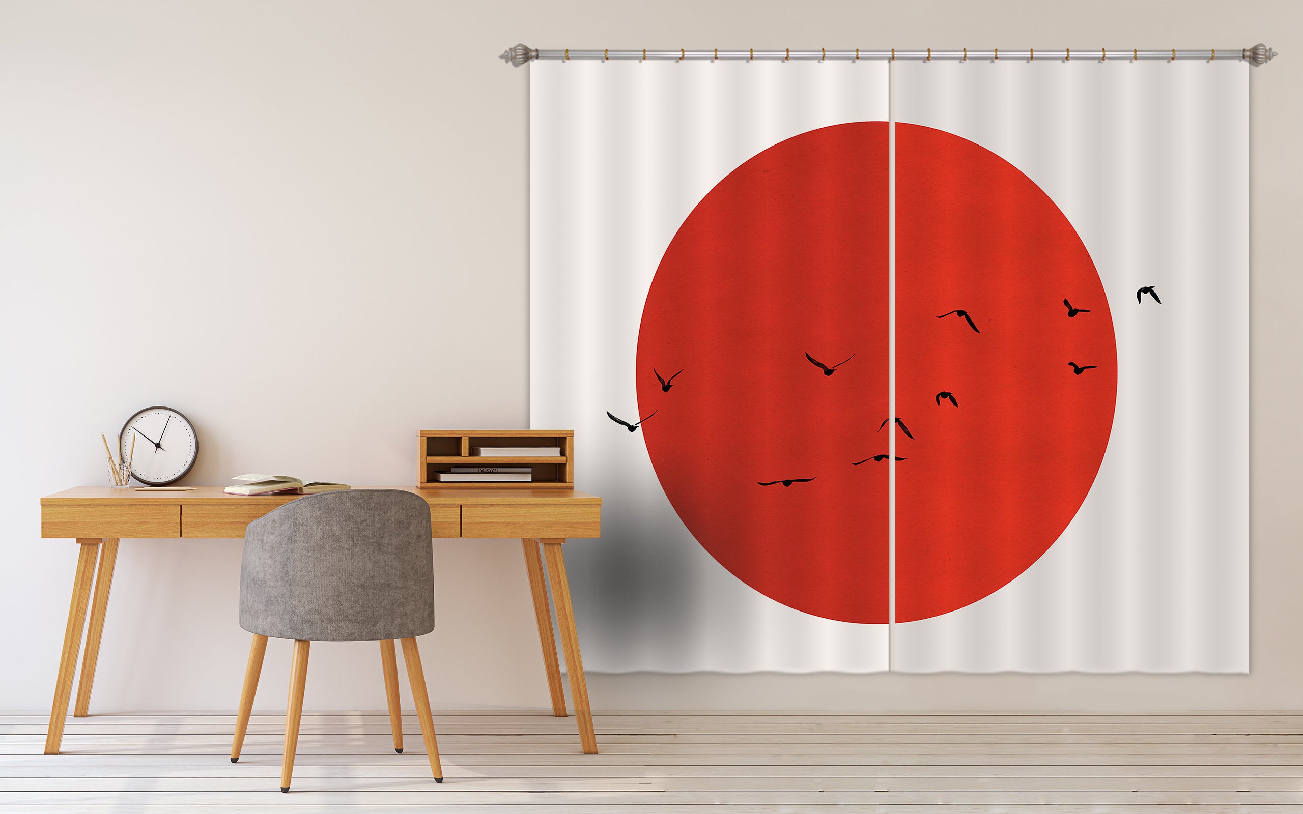 3D Winter Gloom 067 Boris Draschoff Curtain Curtains Drapes