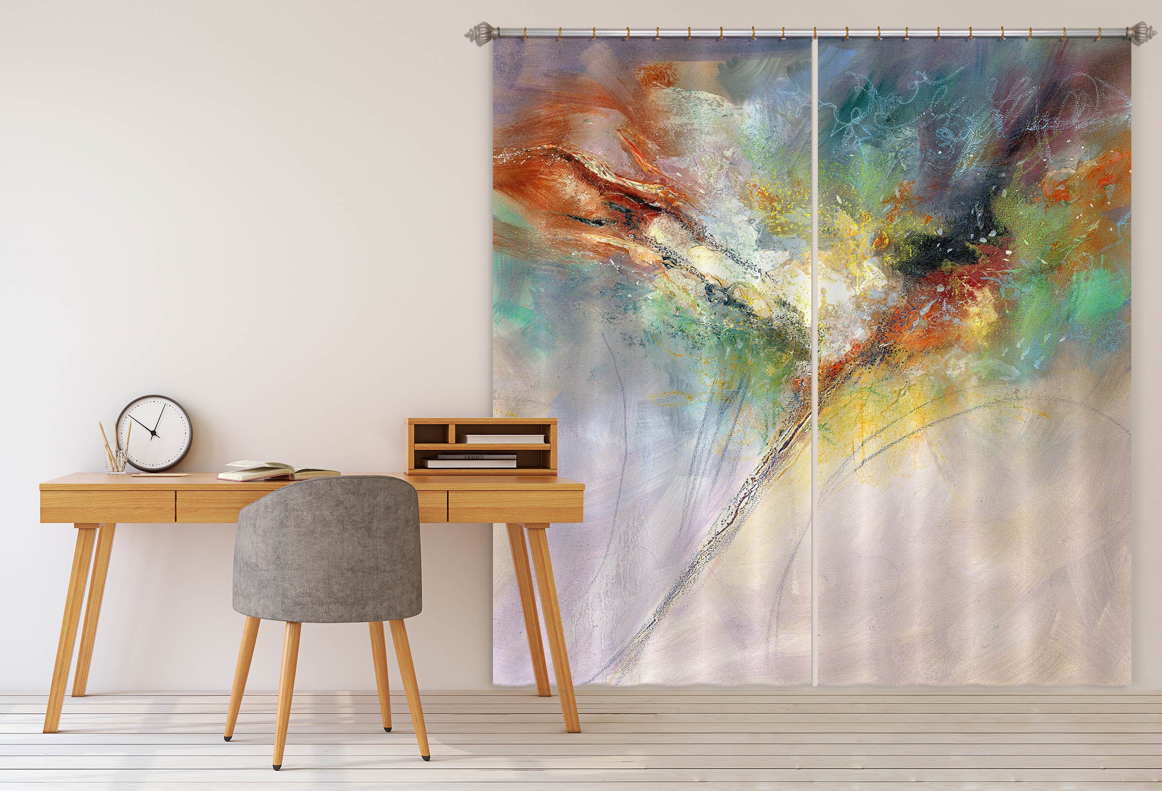 3D Color Galaxy 005 Anne Farrall Doyle Curtain Curtains Drapes