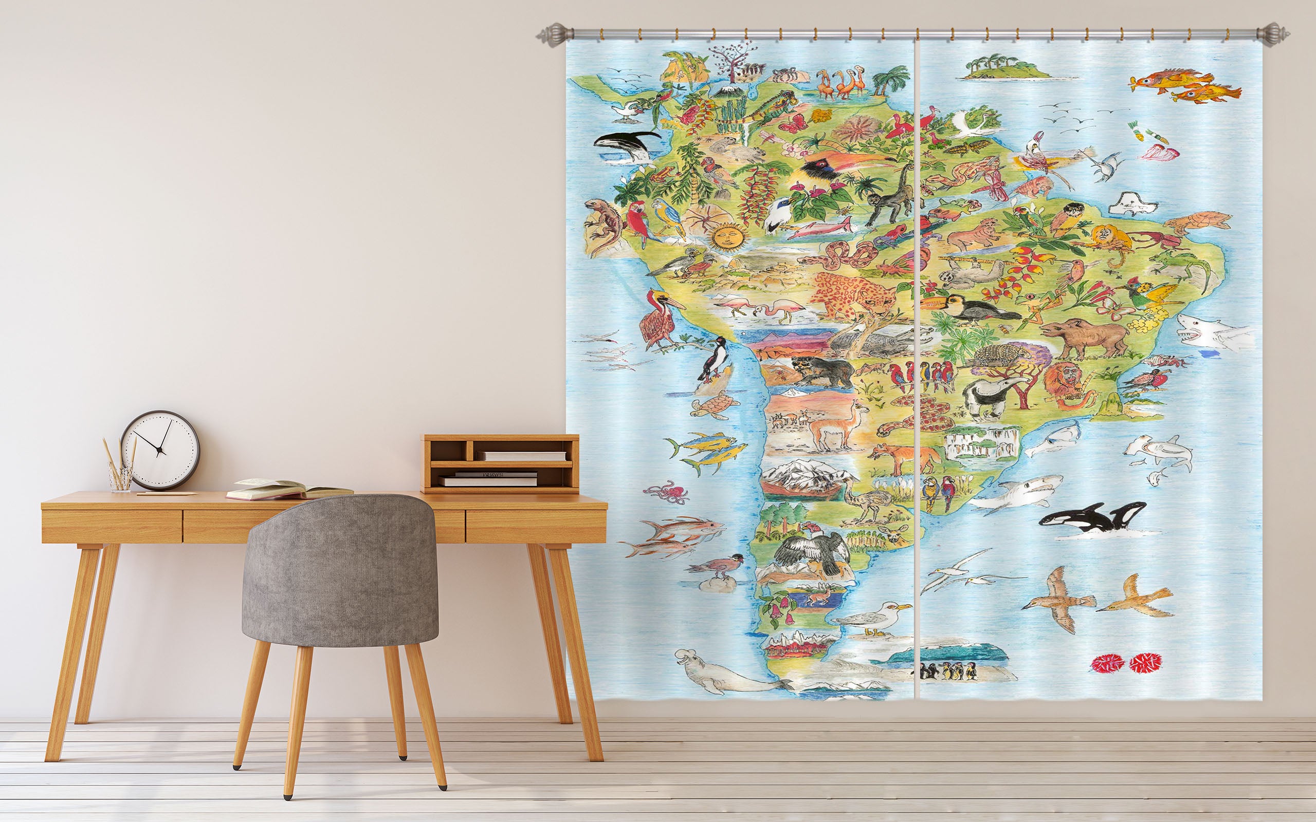 3D South America 055 Michael Sewell Curtain Curtains Drapes