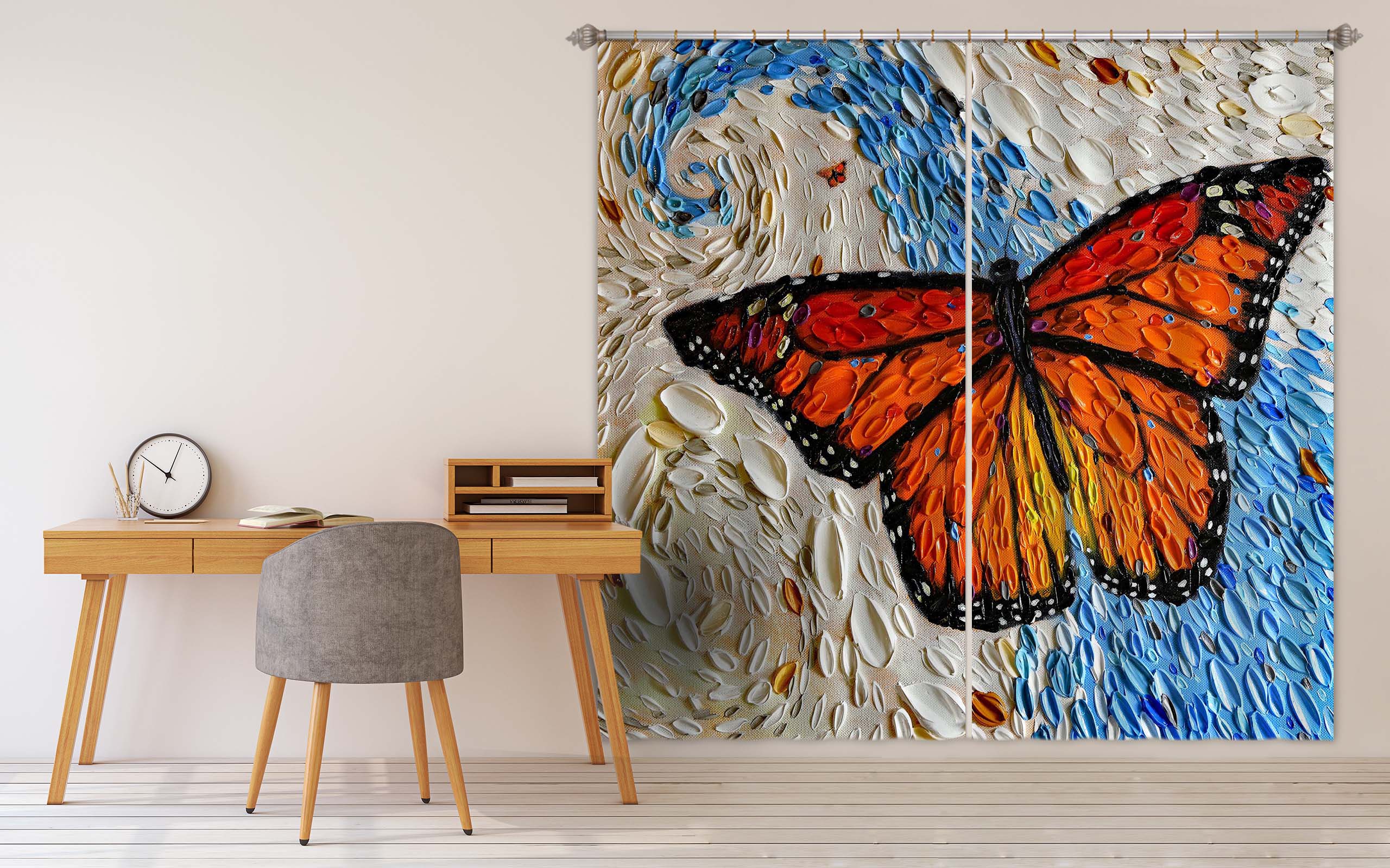 3D Butterfly Specimen 063 Dena Tollefson Curtain Curtains Drapes