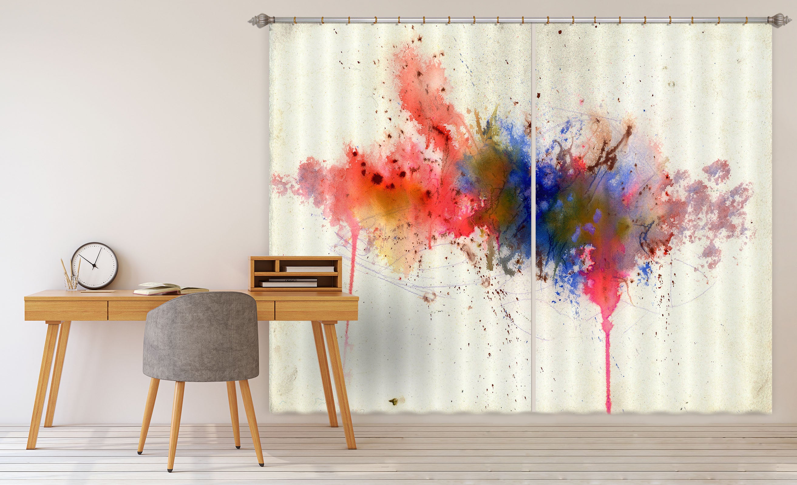 3D Color Splash 010 Anne Farrall Doyle Curtain Curtains Drapes