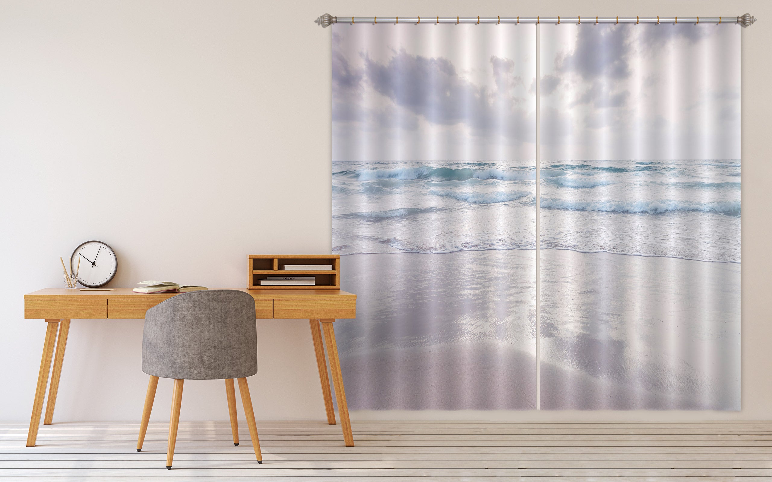 3D Beach Waves 6519 Assaf Frank Curtain Curtains Drapes