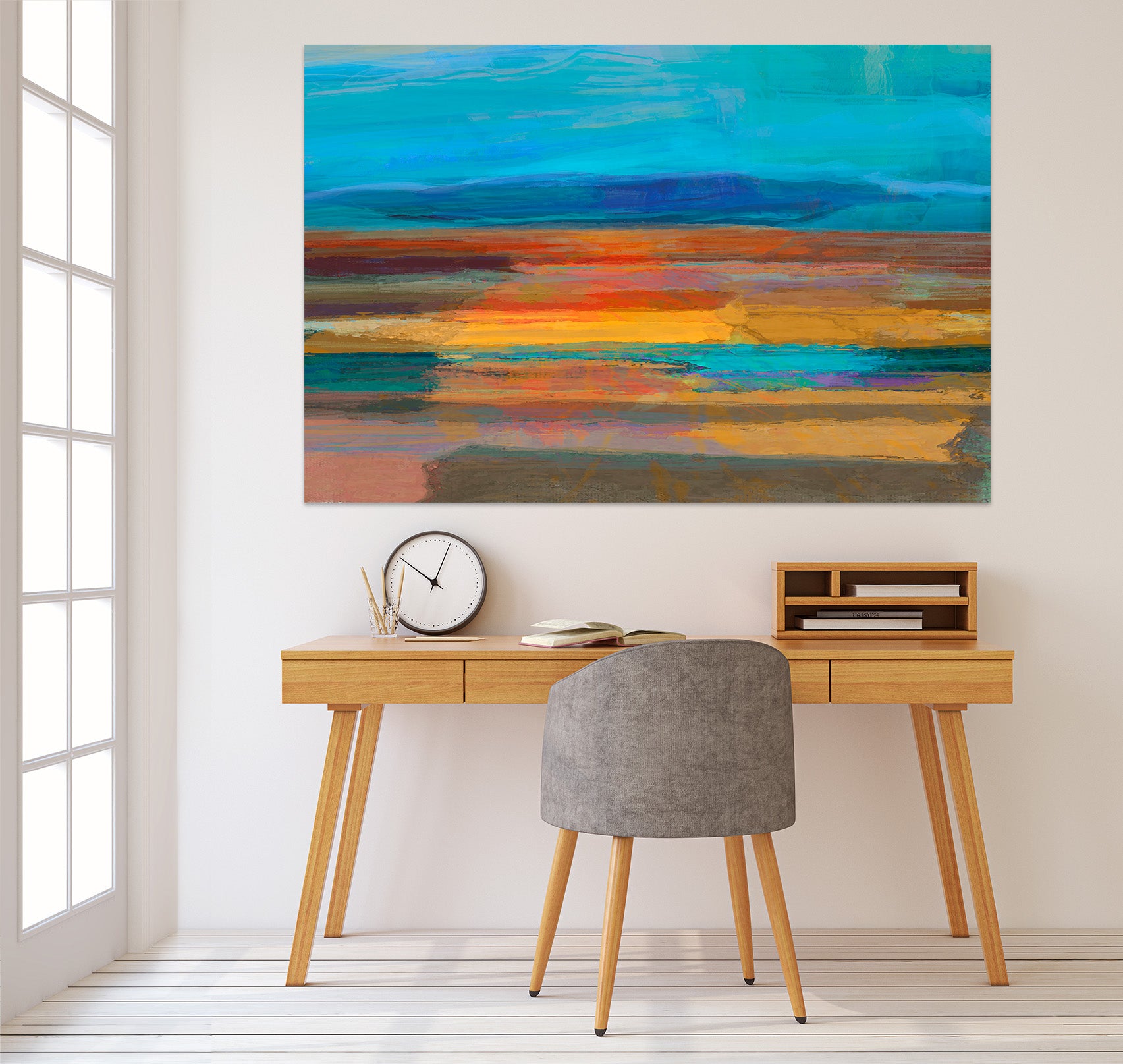 3D Colored Clouds 037 Michael Tienhaara Wall Sticker