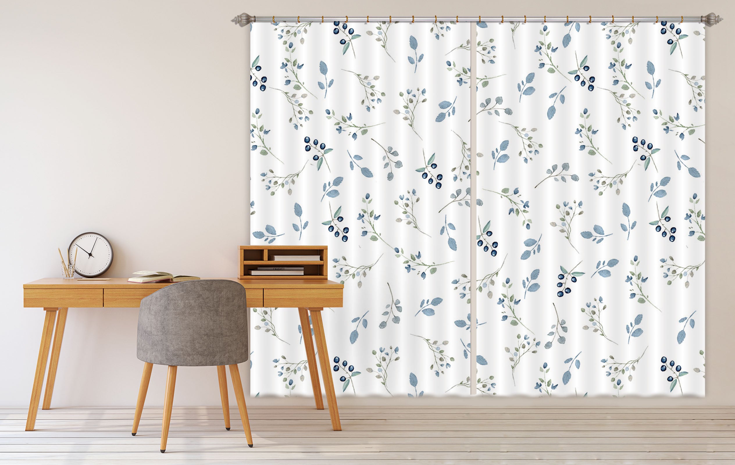 3D Blueberry Pattern 106 Uta Naumann Curtain Curtains Drapes