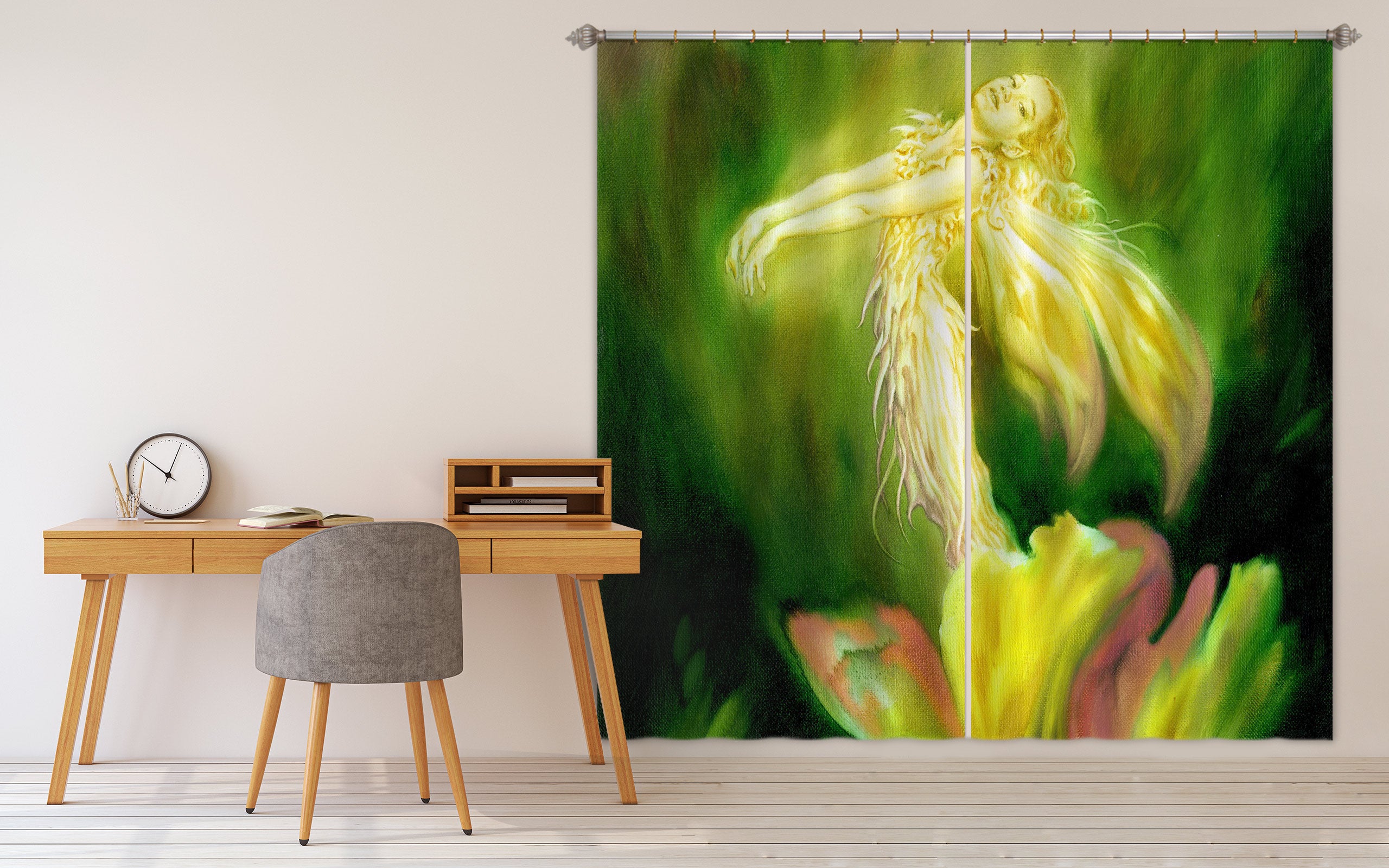 3D Flowers Elf 8005 Ciruelo Curtain Curtains Drapes