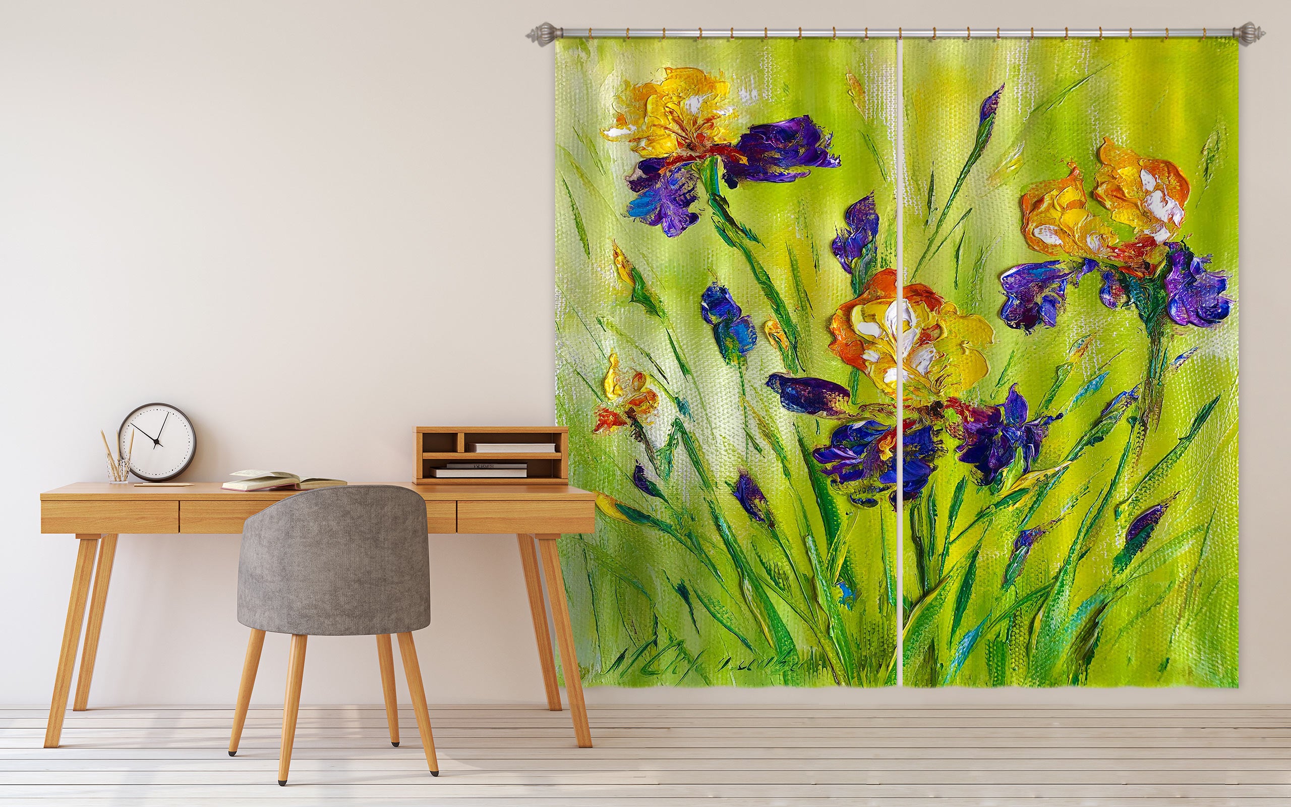 3D Paint Flower 350 Skromova Marina Curtain Curtains Drapes