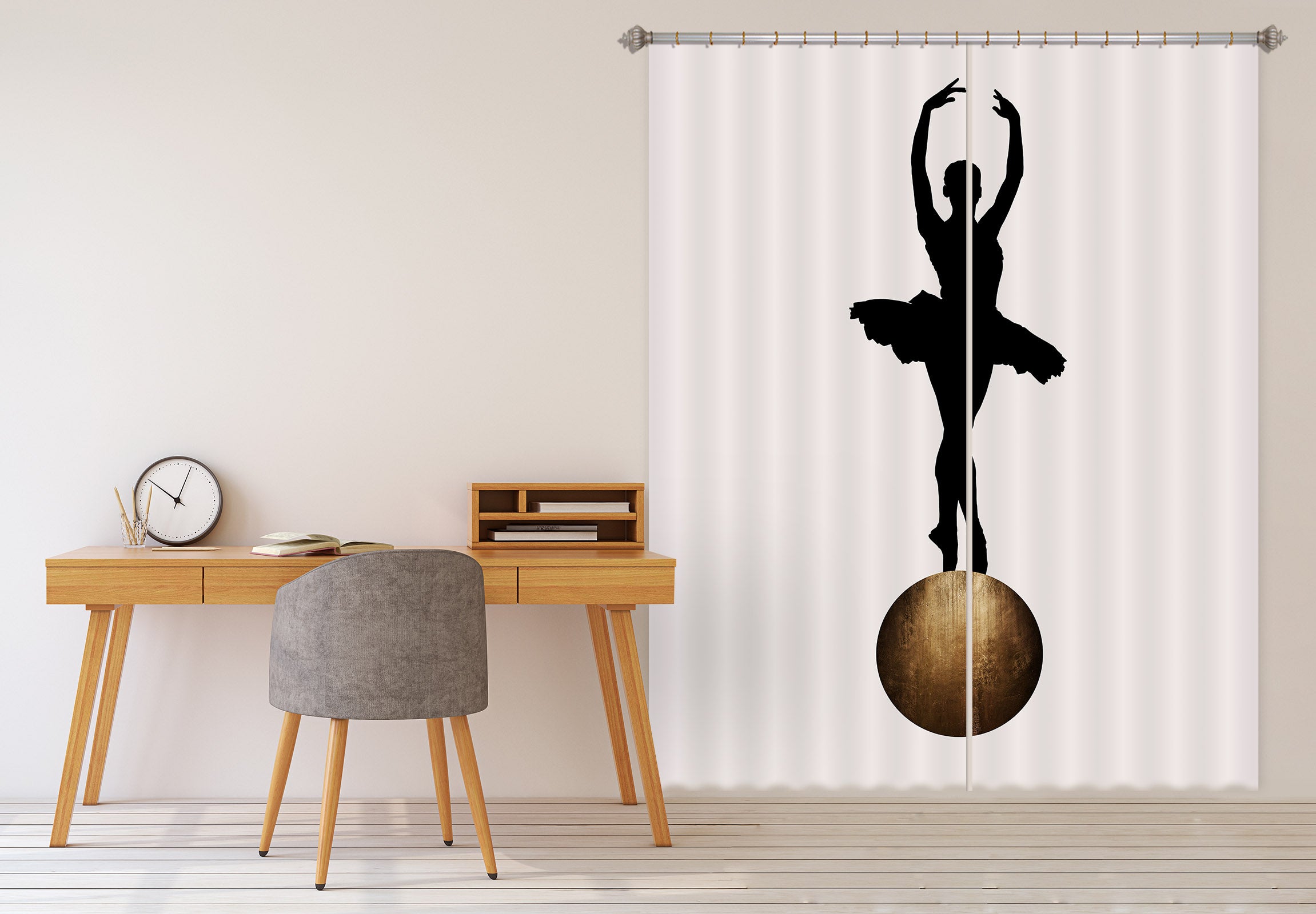 3D Woman Ballet 1099 Boris Draschoff Curtain Curtains Drapes