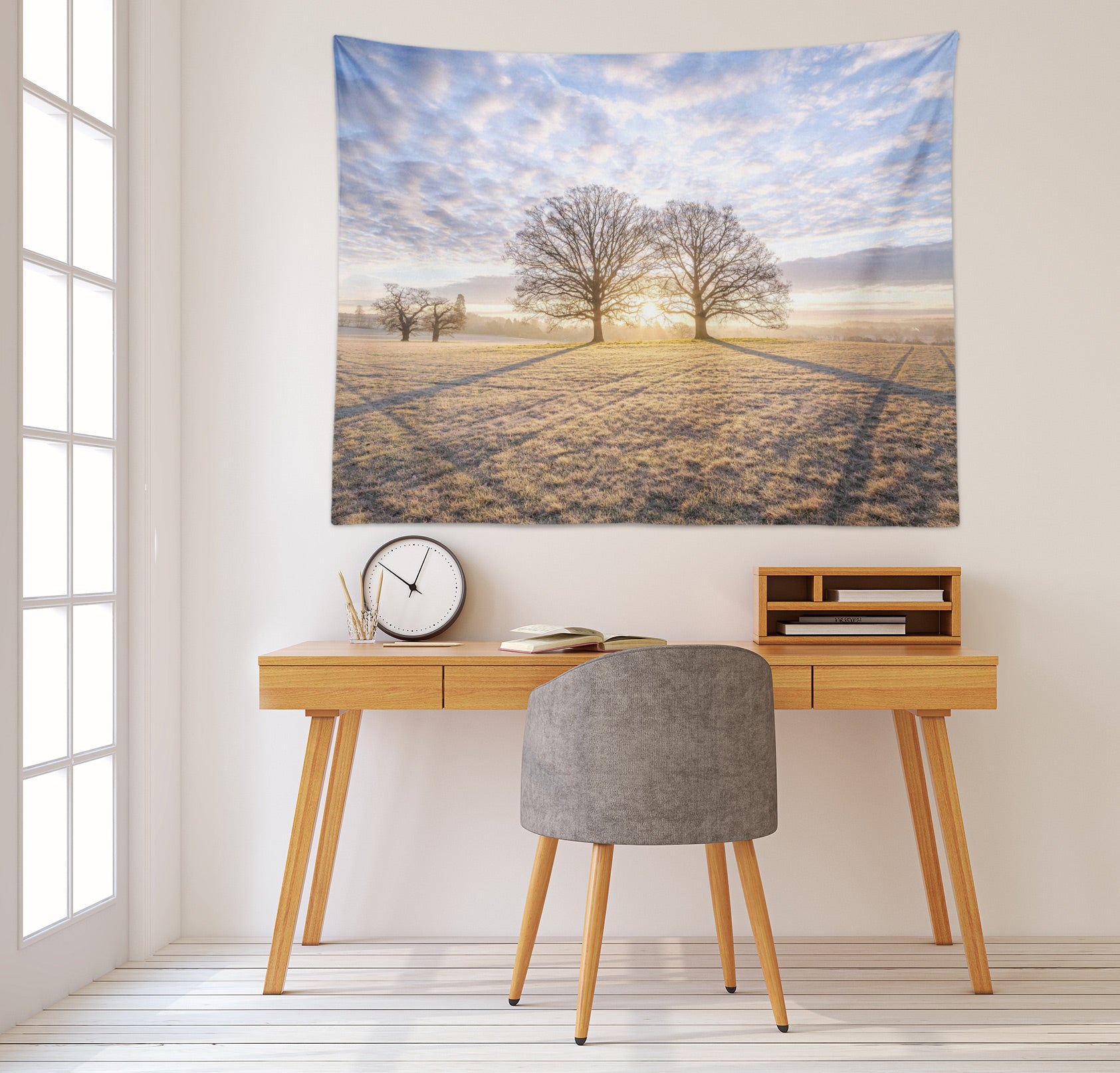 3D Grass Tree Sunlight 116157 Assaf Frank Tapestry Hanging Cloth Hang