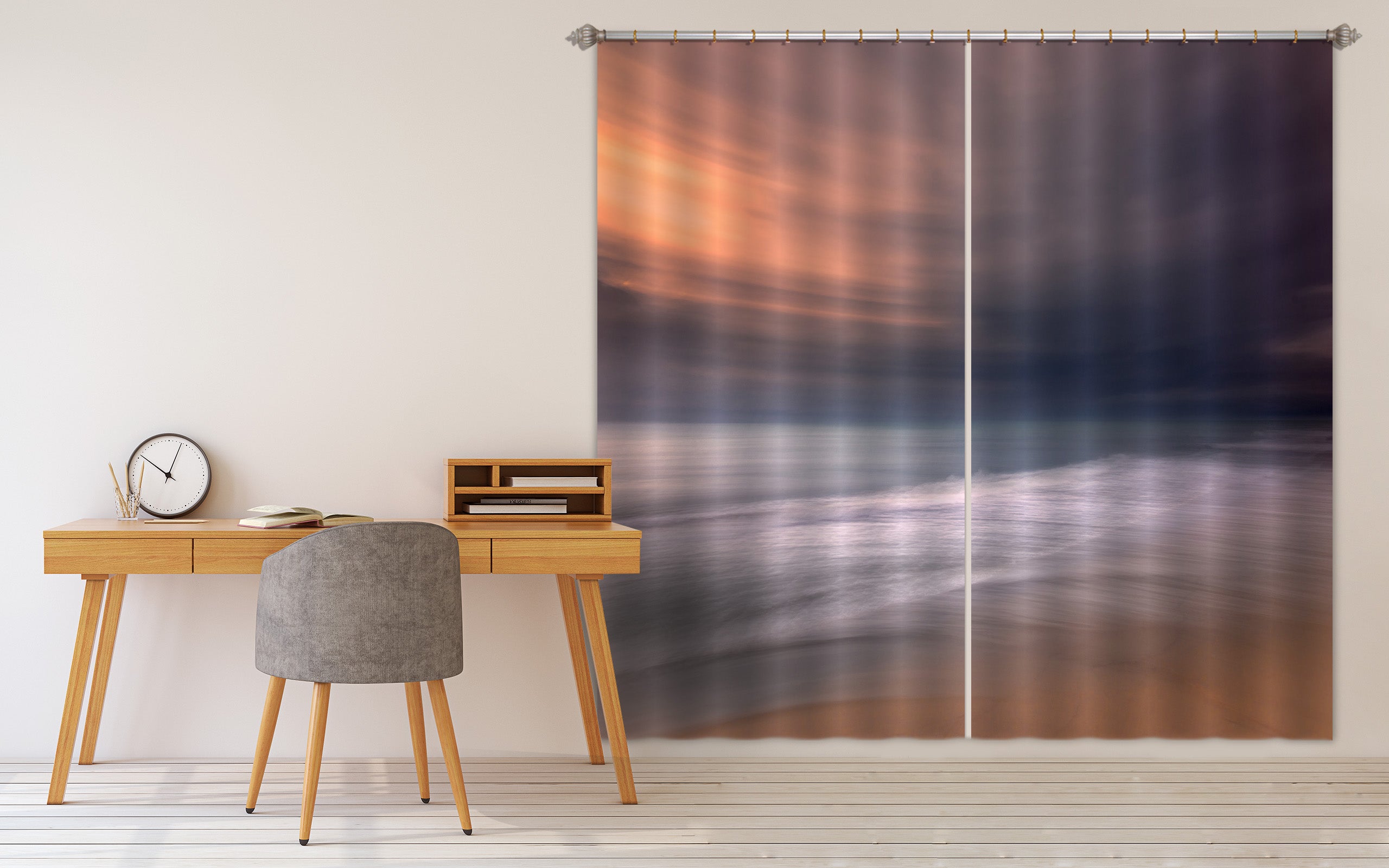 3D Wave Beach 113 Marco Carmassi Curtain Curtains Drapes
