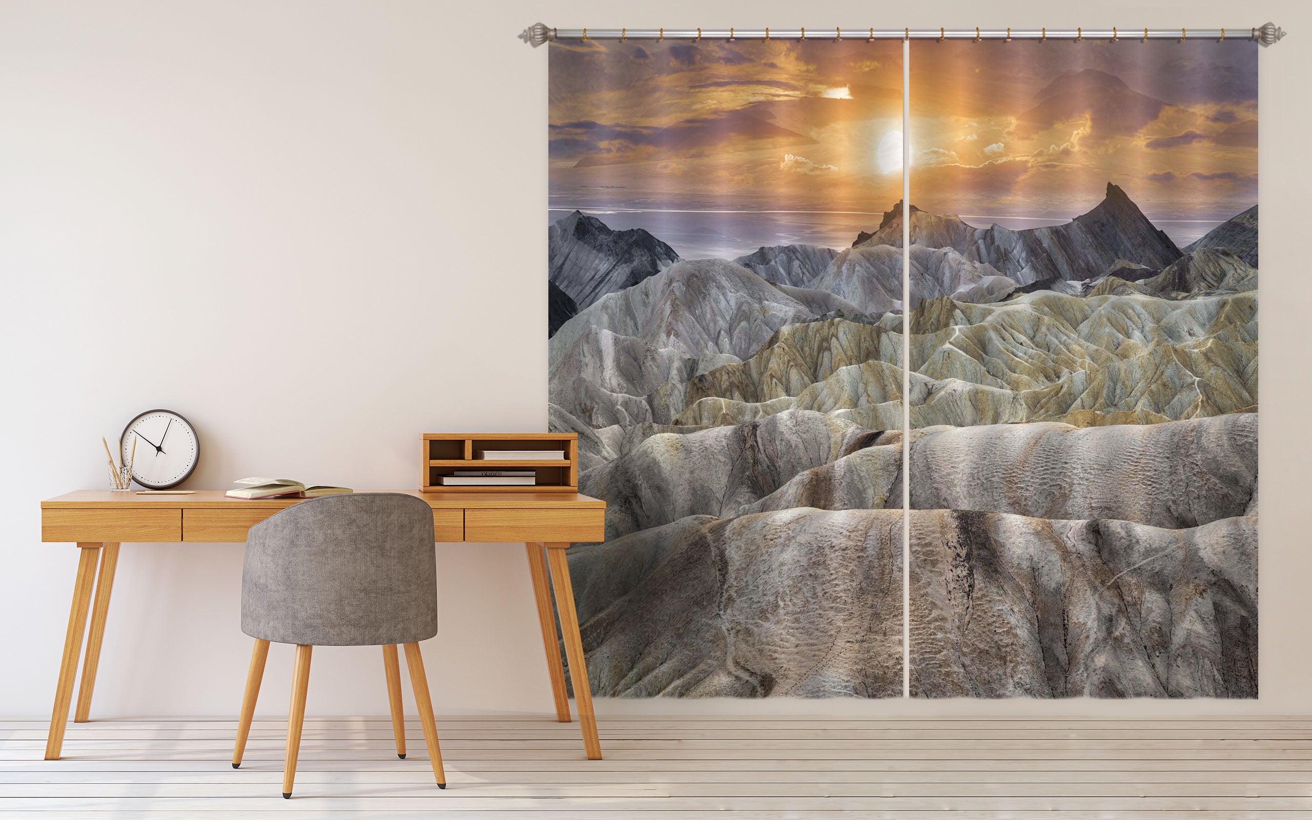 3D White Mountain Peak 196 Marco Carmassi Curtain Curtains Drapes