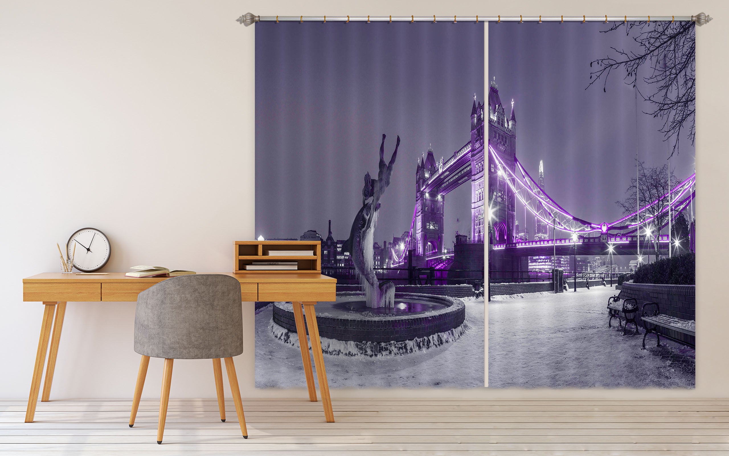 3D Purple Lights 238 Assaf Frank Curtain Curtains Drapes