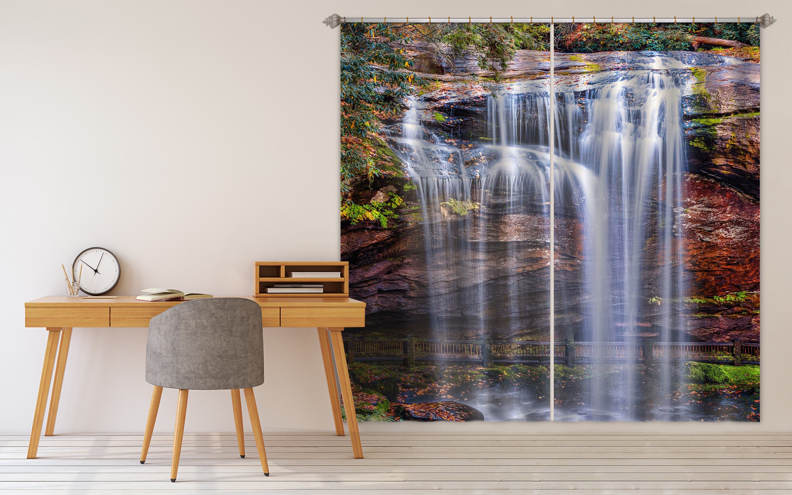 3D Waterfall Stone 5357 Beth Sheridan Curtain Curtains Drapes