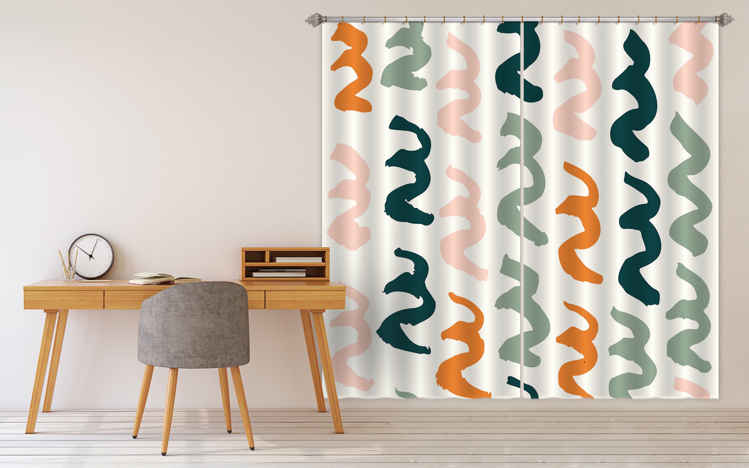 3D Color Wavy Curve 111115 Kashmira Jayaprakash Curtain Curtains Drapes